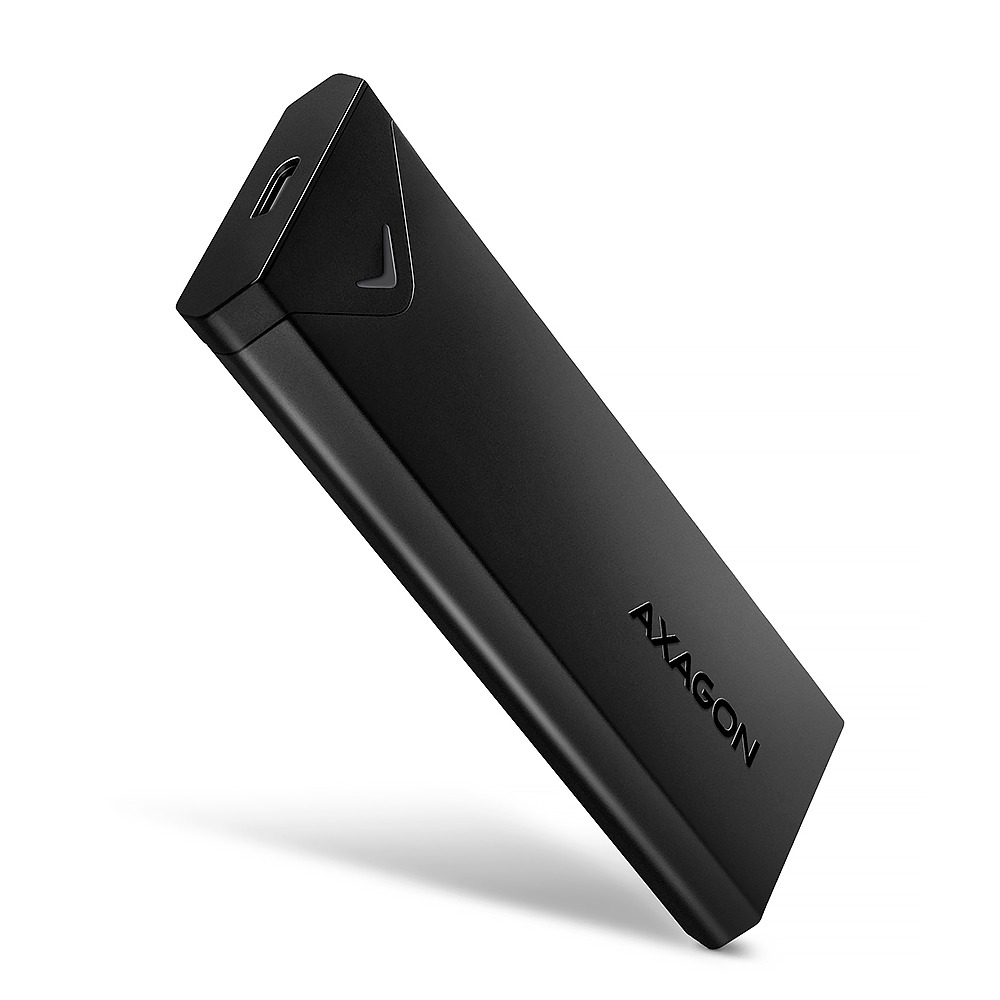 AXAGON EEM2-UB2, ARROW box for M.2 NVMe SSD, USB-C 10 Gbps, black