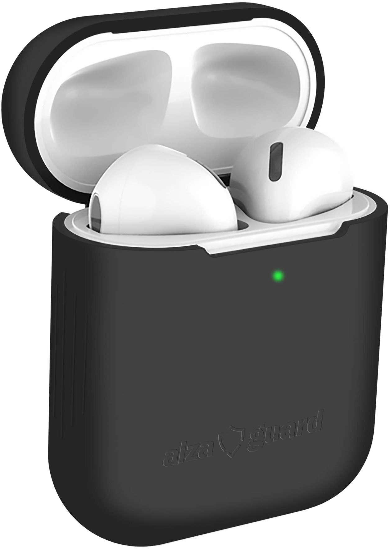 AlzaGuard Skinny Silicone Case na Airpods 1. a 2. generácie, čierne