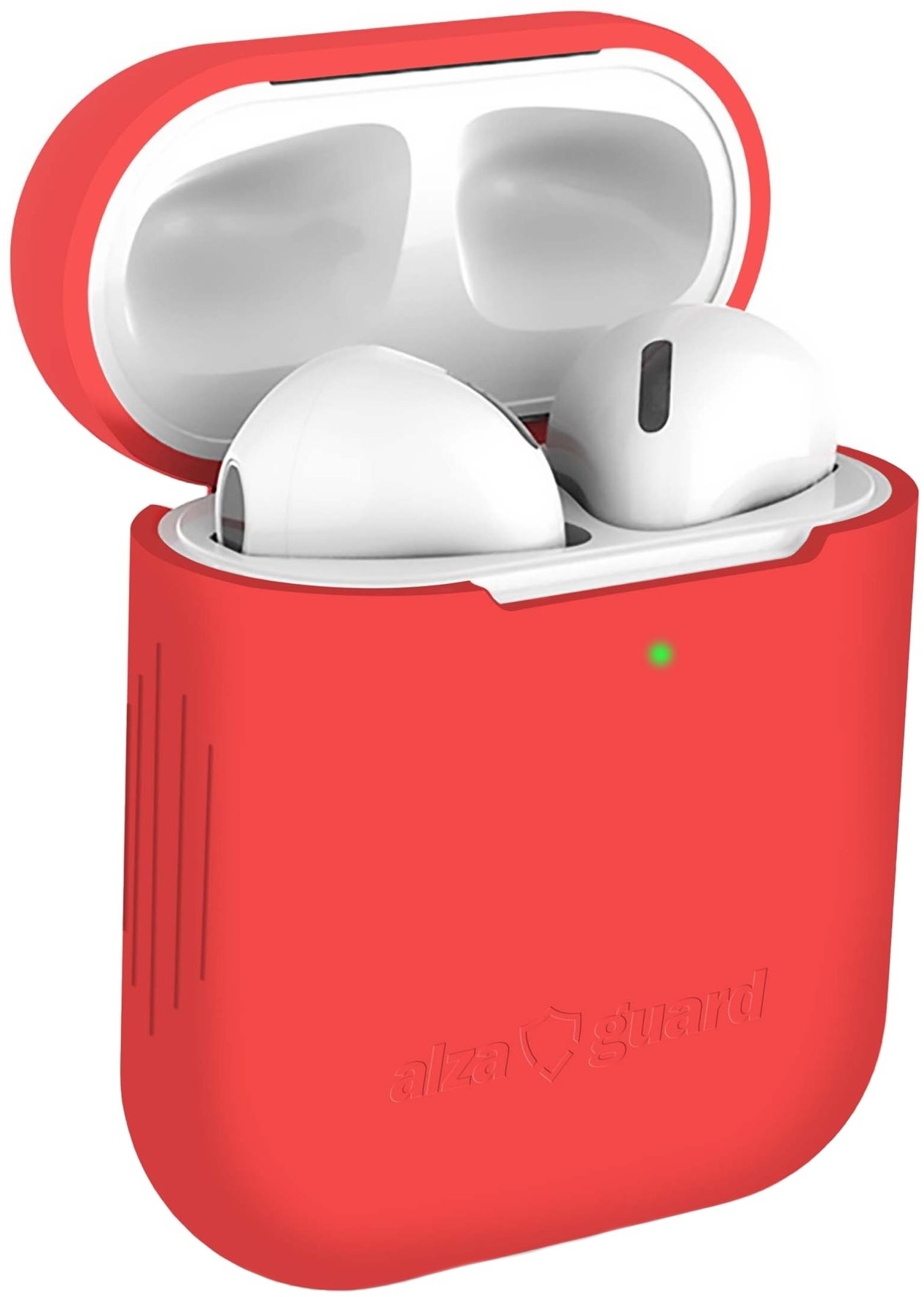 AlzaGuard Skinny Silicone Case na Airpods 1. a 2. generácie, červené
