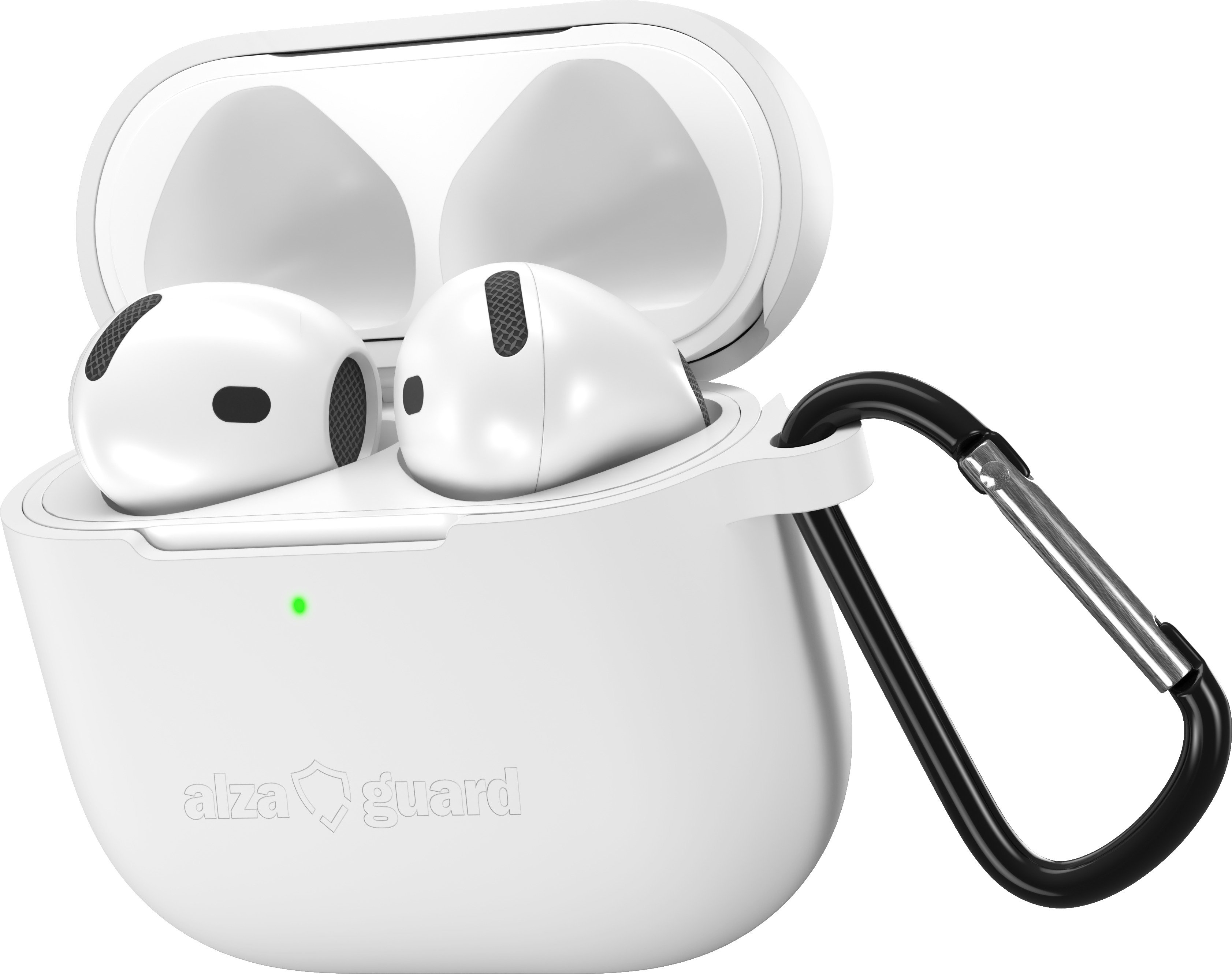 AlzaGuard Skinny Silicone Case pre Airpods 4 biel