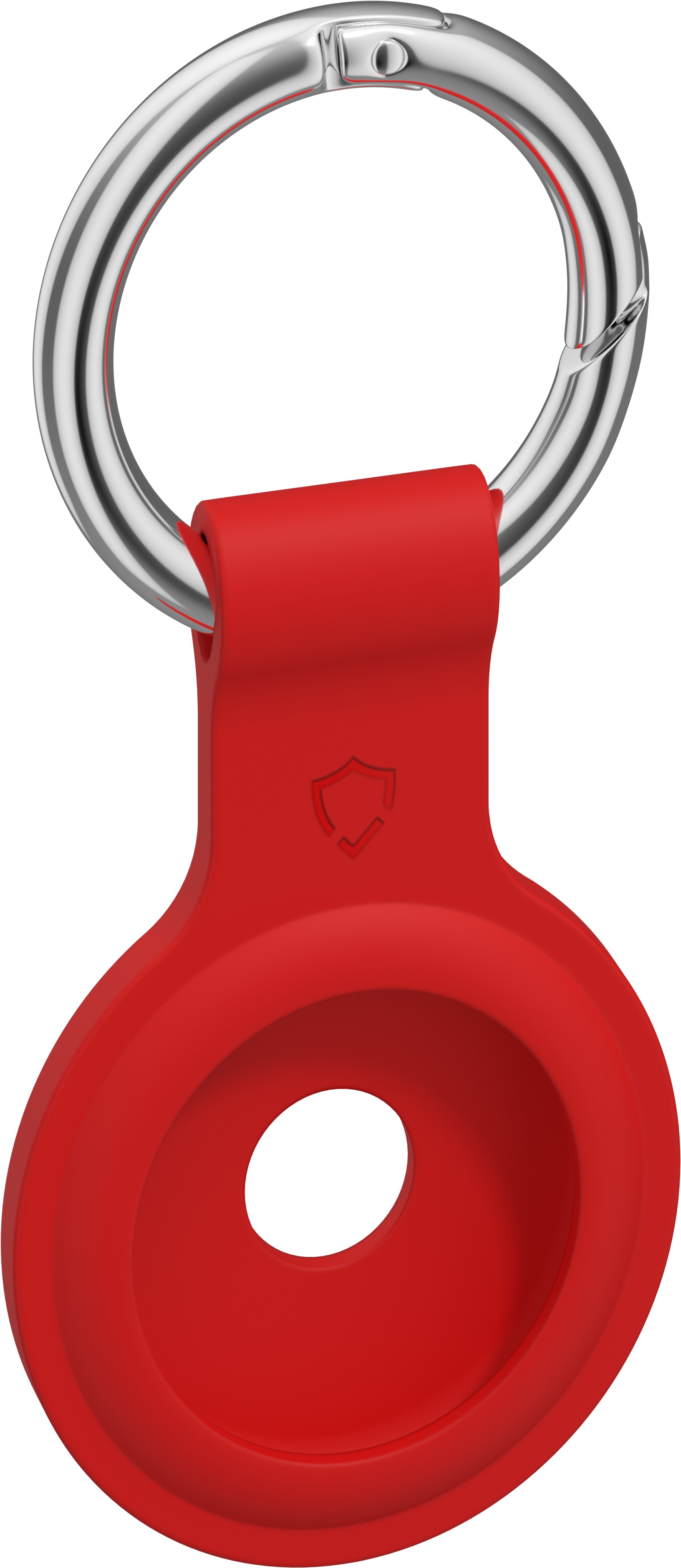 AlzaGuard Silicone Keychain na Airtag červená