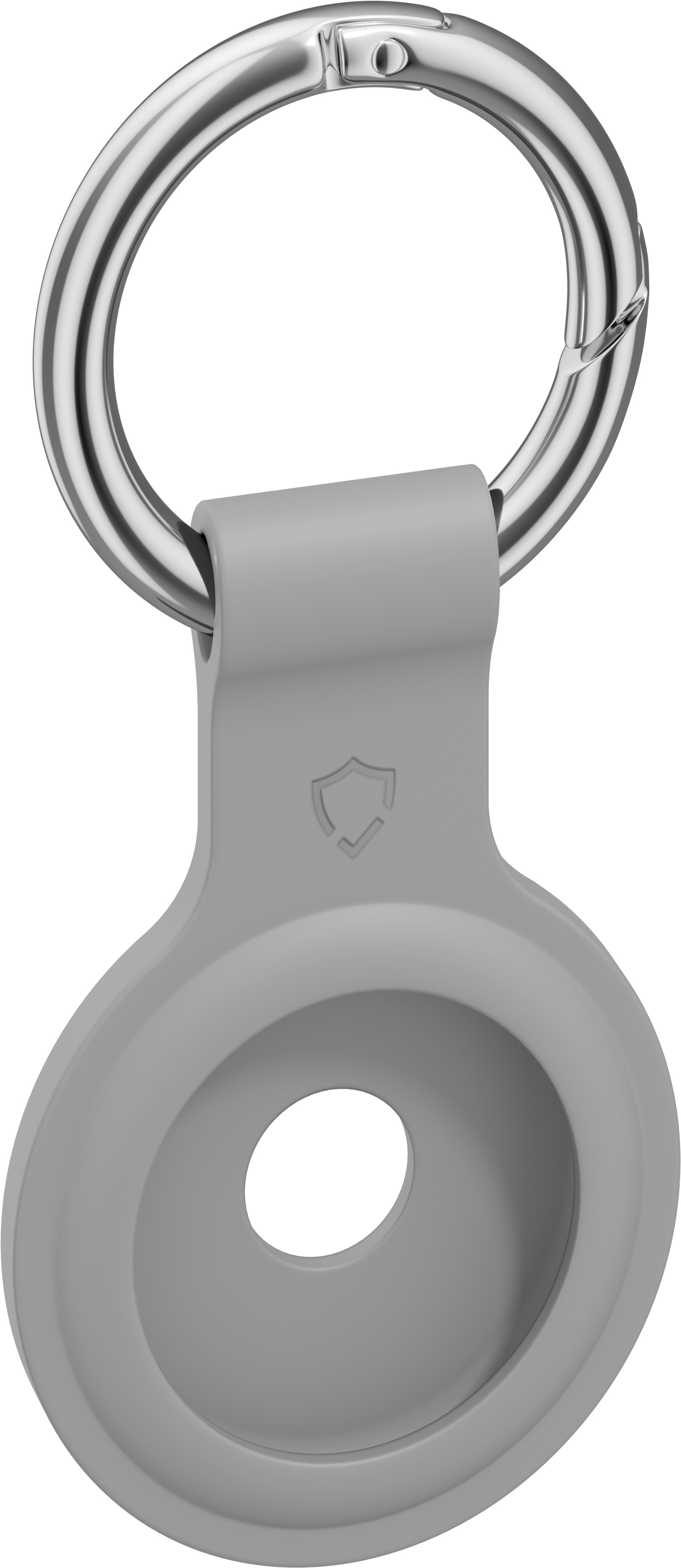 AlzaGuard Silicone Keychain na Airtag sivá