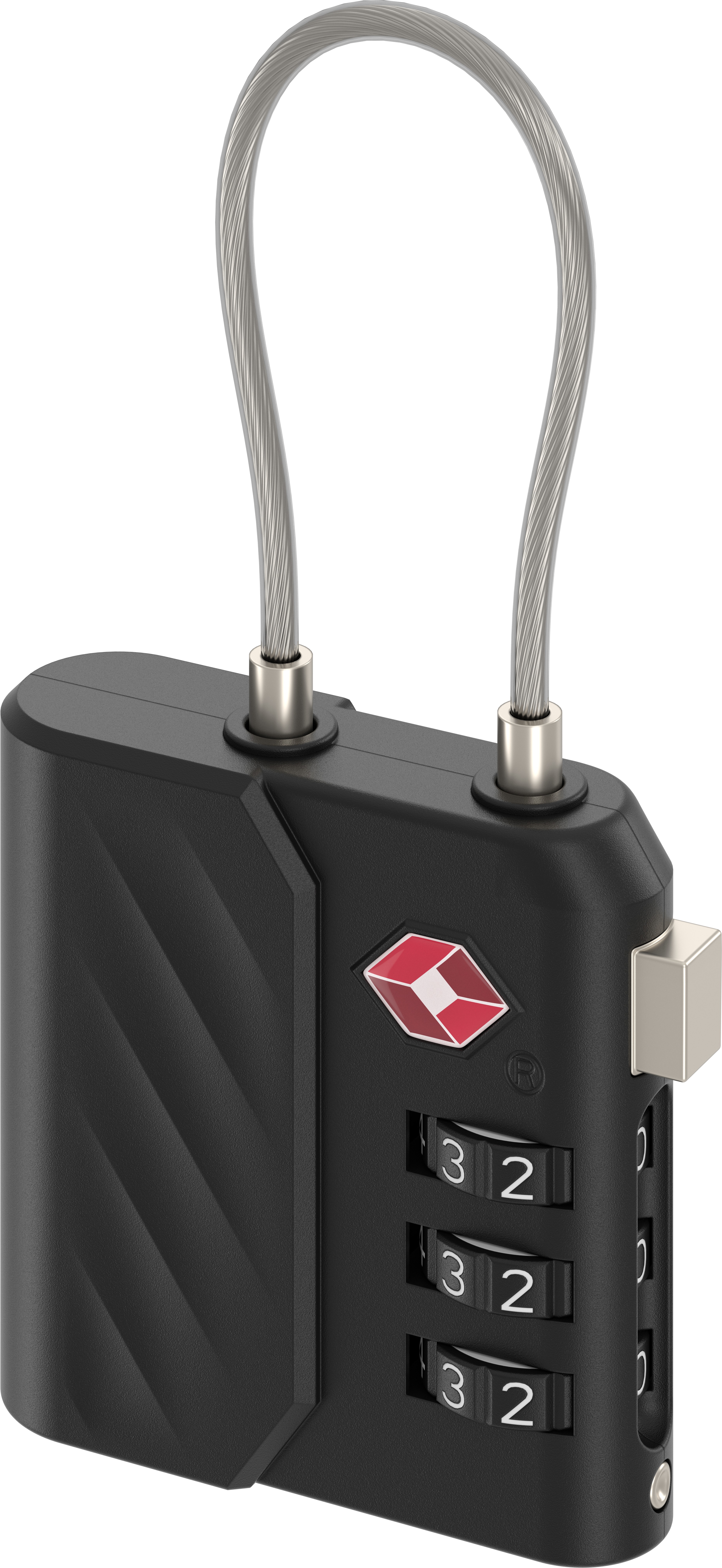 AlzaGuard Hero Tag in TSA lock with FindMy – čierny