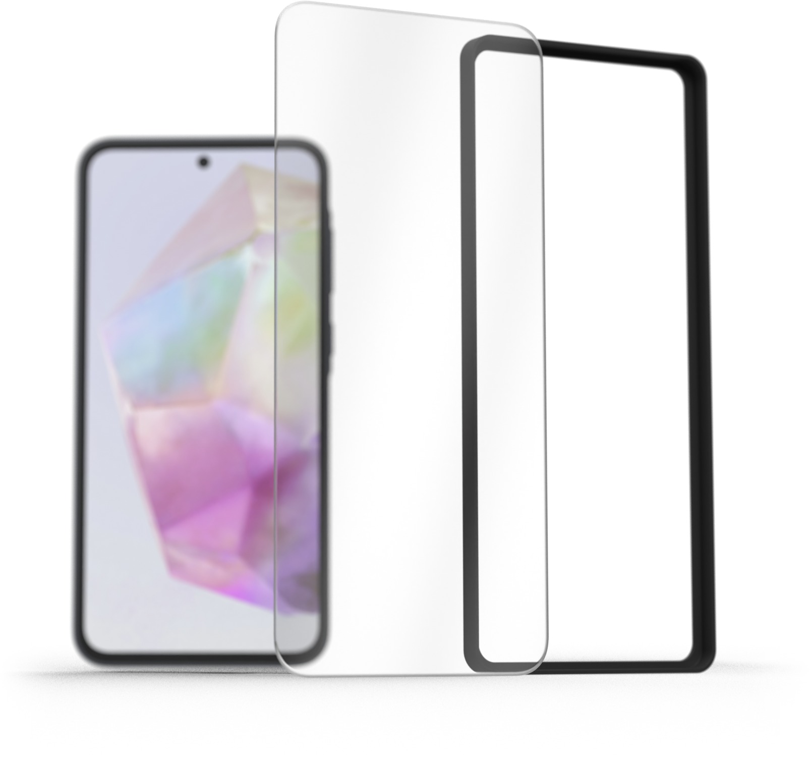 AlzaGuard 2.5D FullCover Glass EasyFit 2 Pack na Samsung Galaxy A35 s inštalačným rámčekom