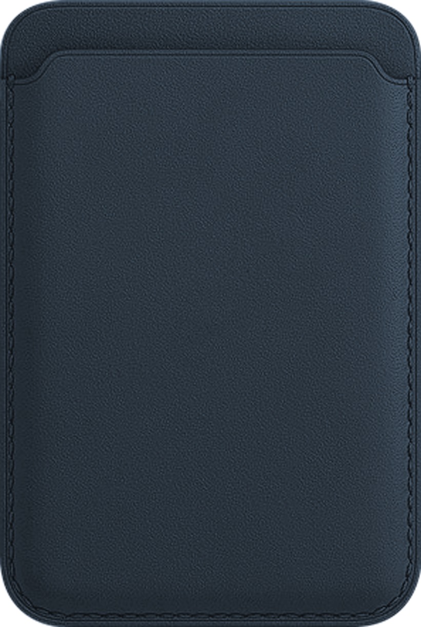 AlzaGuard Genuine Leather Wallet Compatible with Magsafe modrá