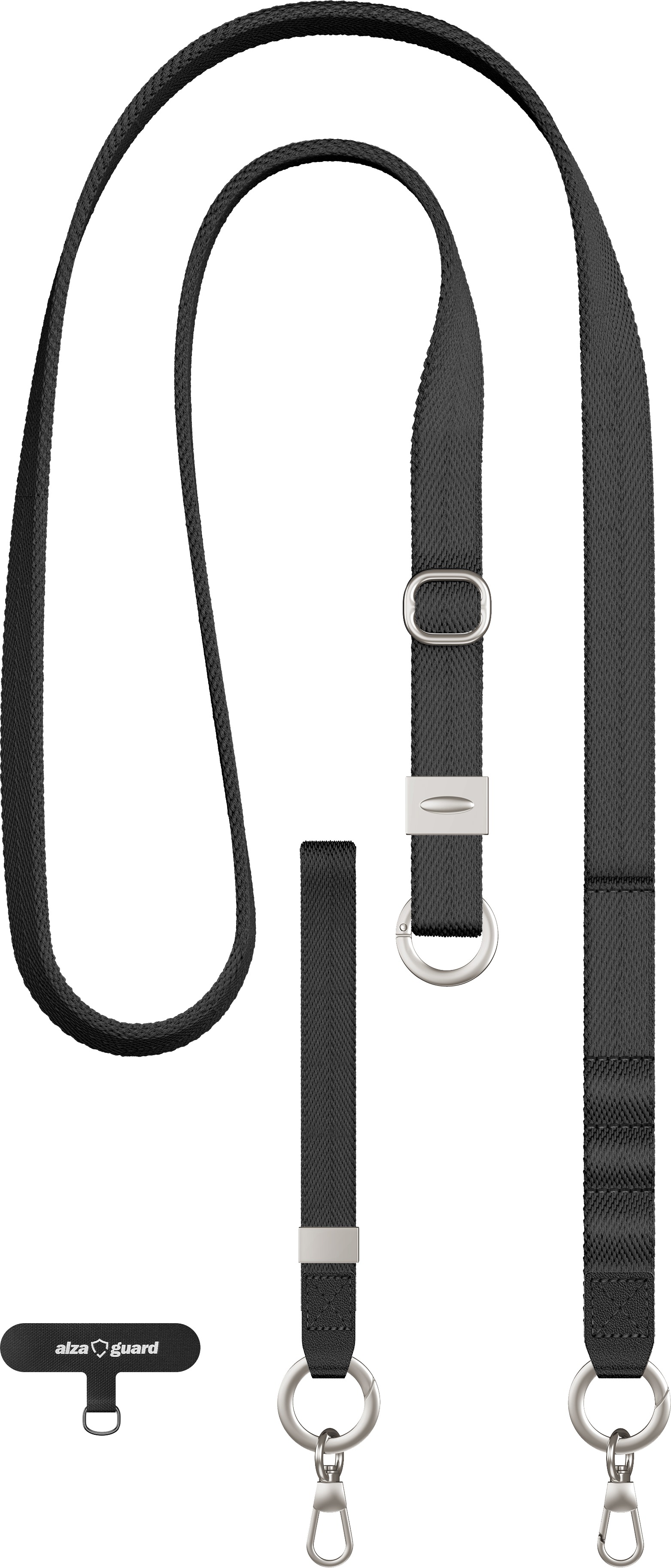 AlzaGuard Universal 2in Phone Lanyard – čierna