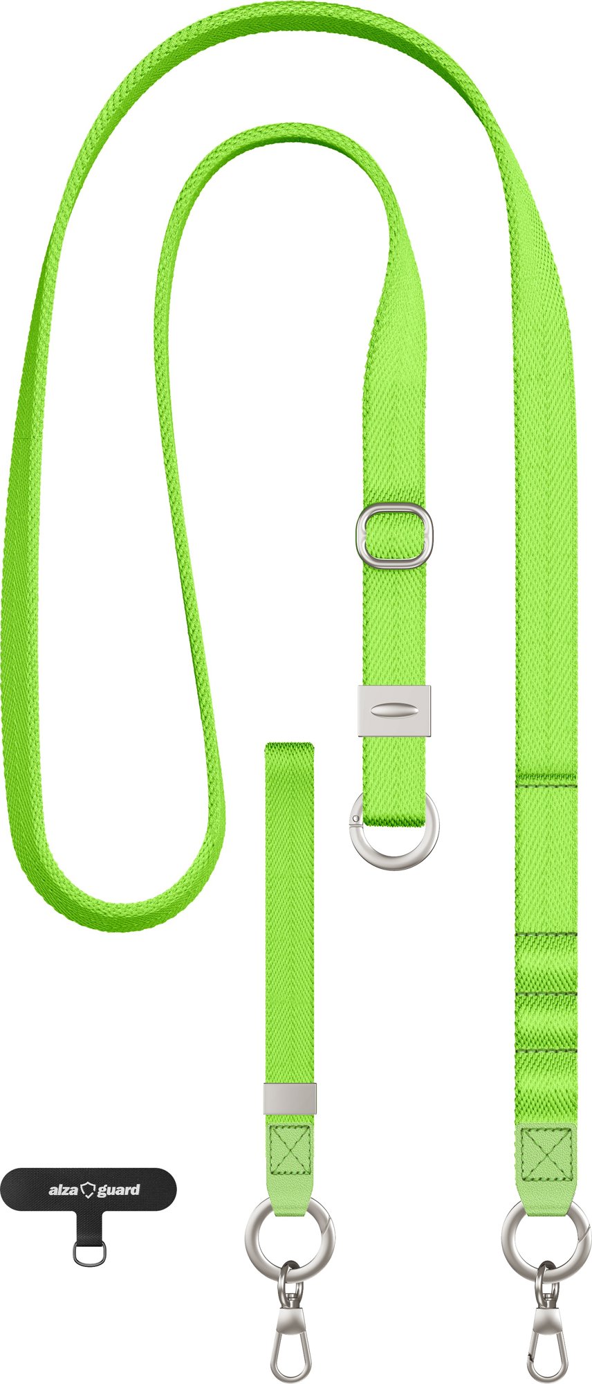 AlzaGuard Universal 2 in 1 Phone Lanyard – zelená