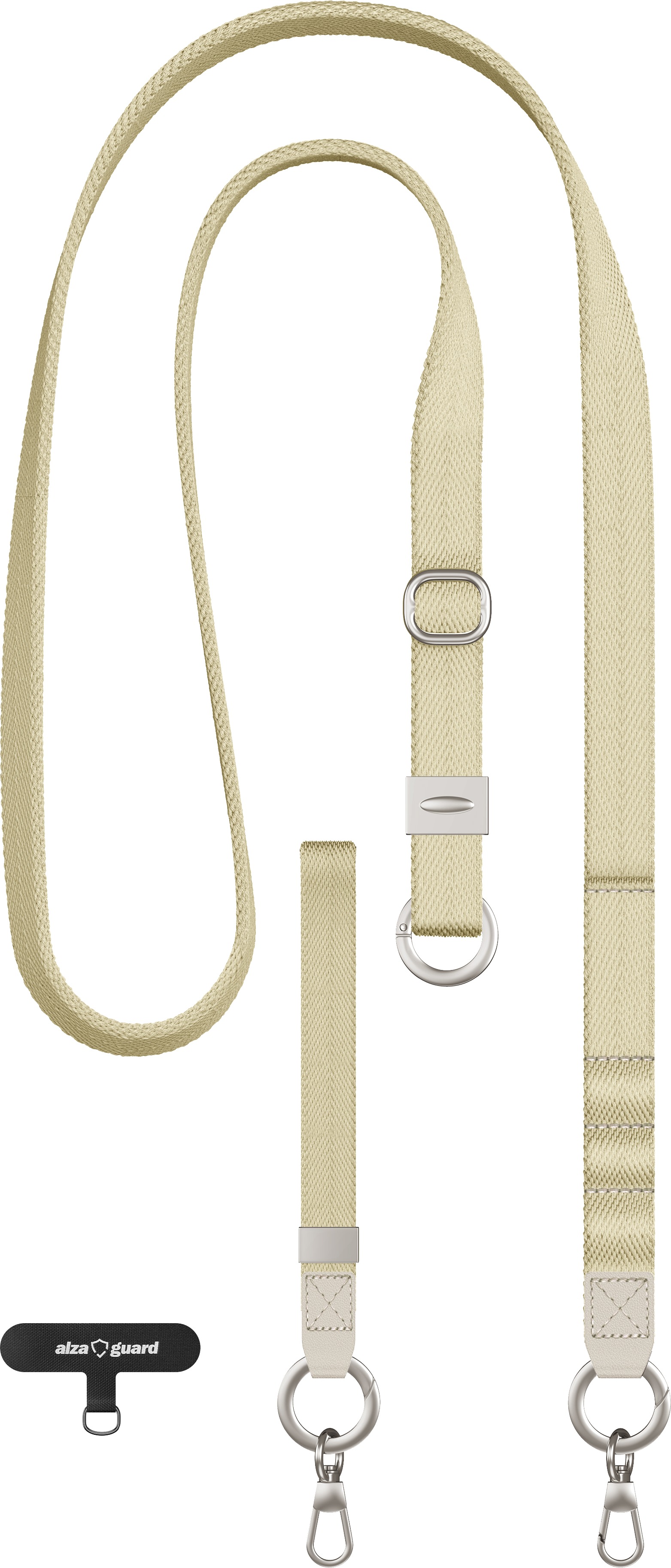 AlzaGuard Universal 2in1 Phone Lanyard – béžová