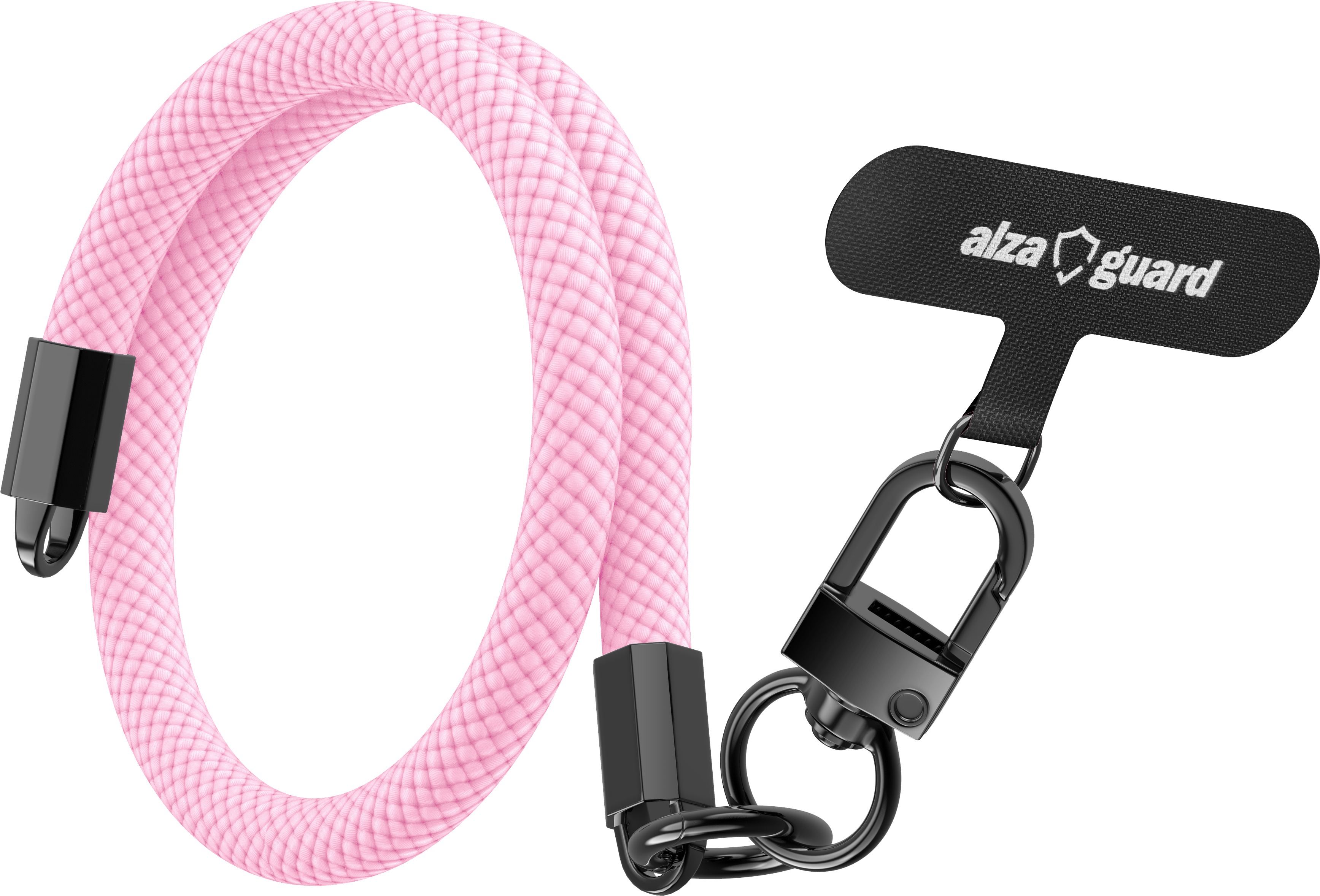 AlzaGuard Universal Lanyard Essential Short – ružová