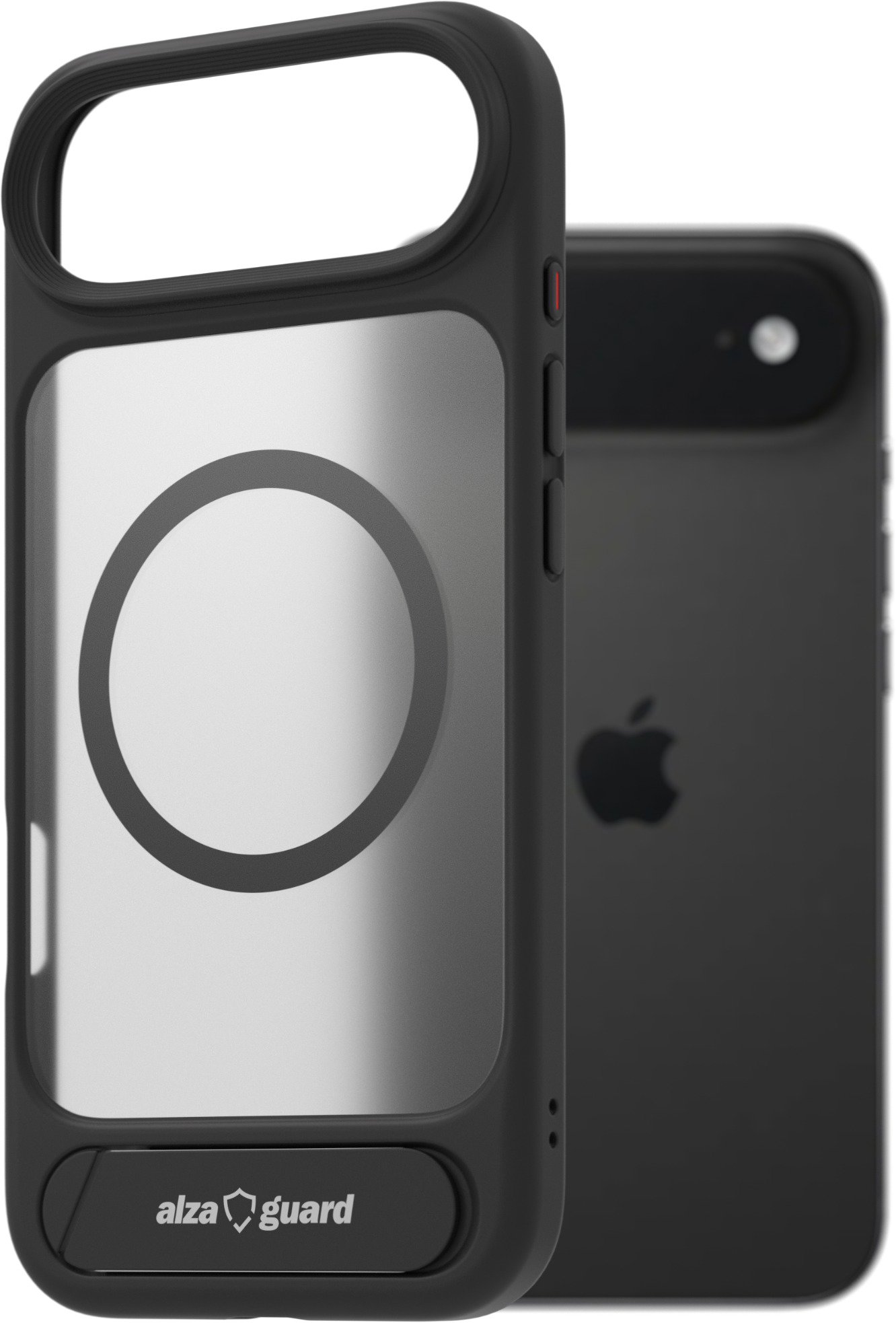 AlzaGuard Matte Case s Stand Compatible with MagSafe na iPhone Air čierny