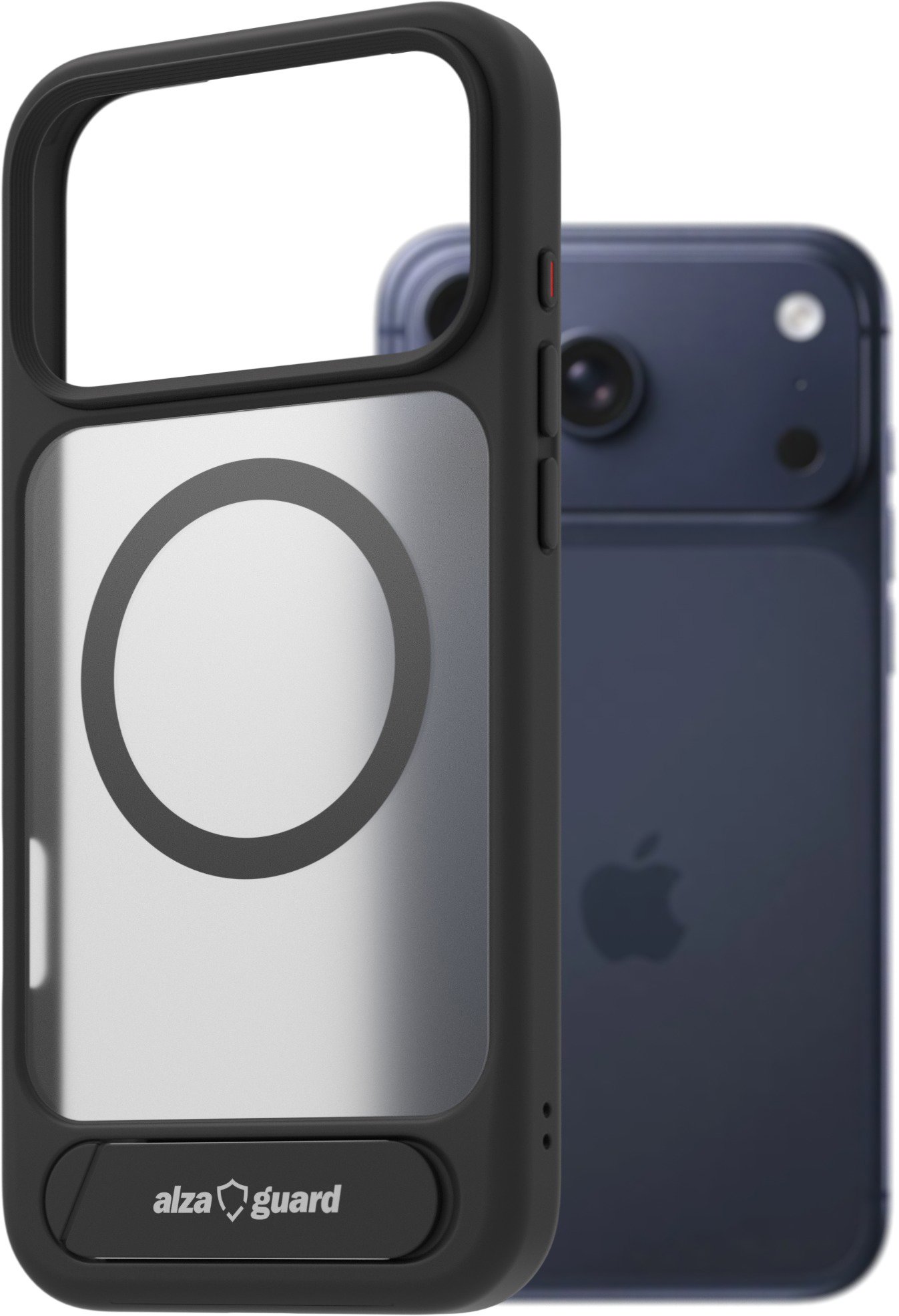 AlzaGuard Matte Case s Stand Compatible with MagSafe na iPhone 17 Pro Max čierny