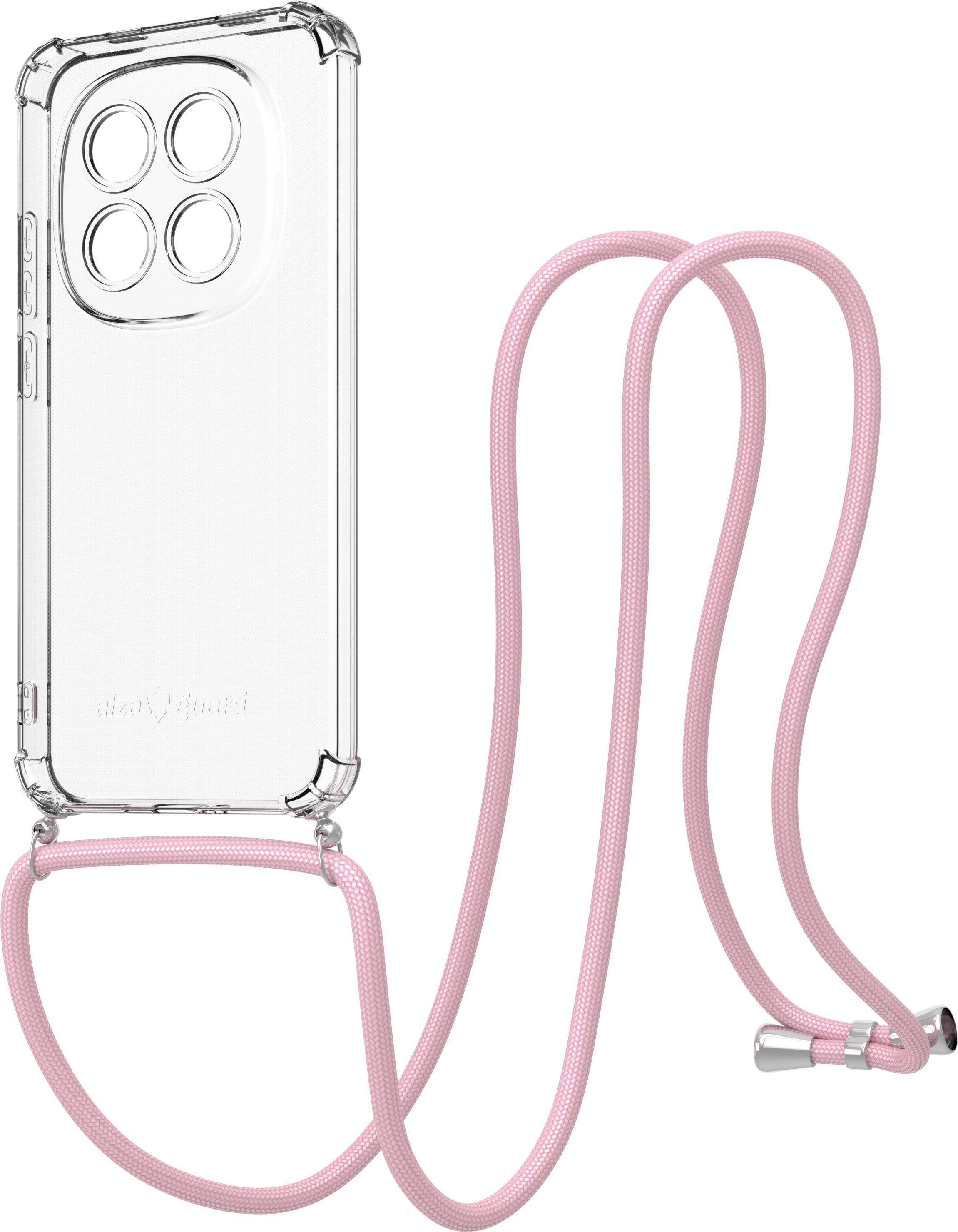AlzaGuard Luxe Lanyard Case pre Xiaomi Redmi Note 15 Po 5G ružový