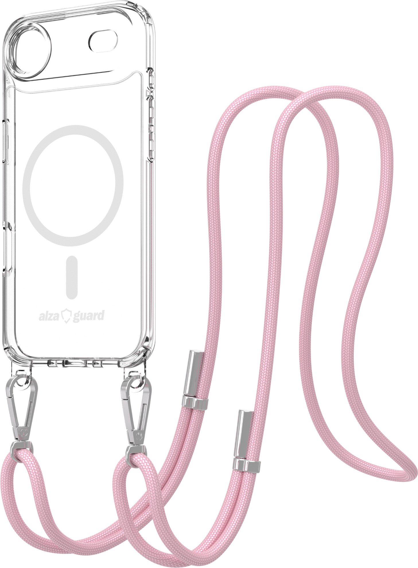 AlzaGuard Luxe Detach Lanyard Case Compatible with MagSafe pre iPhone Air ružový