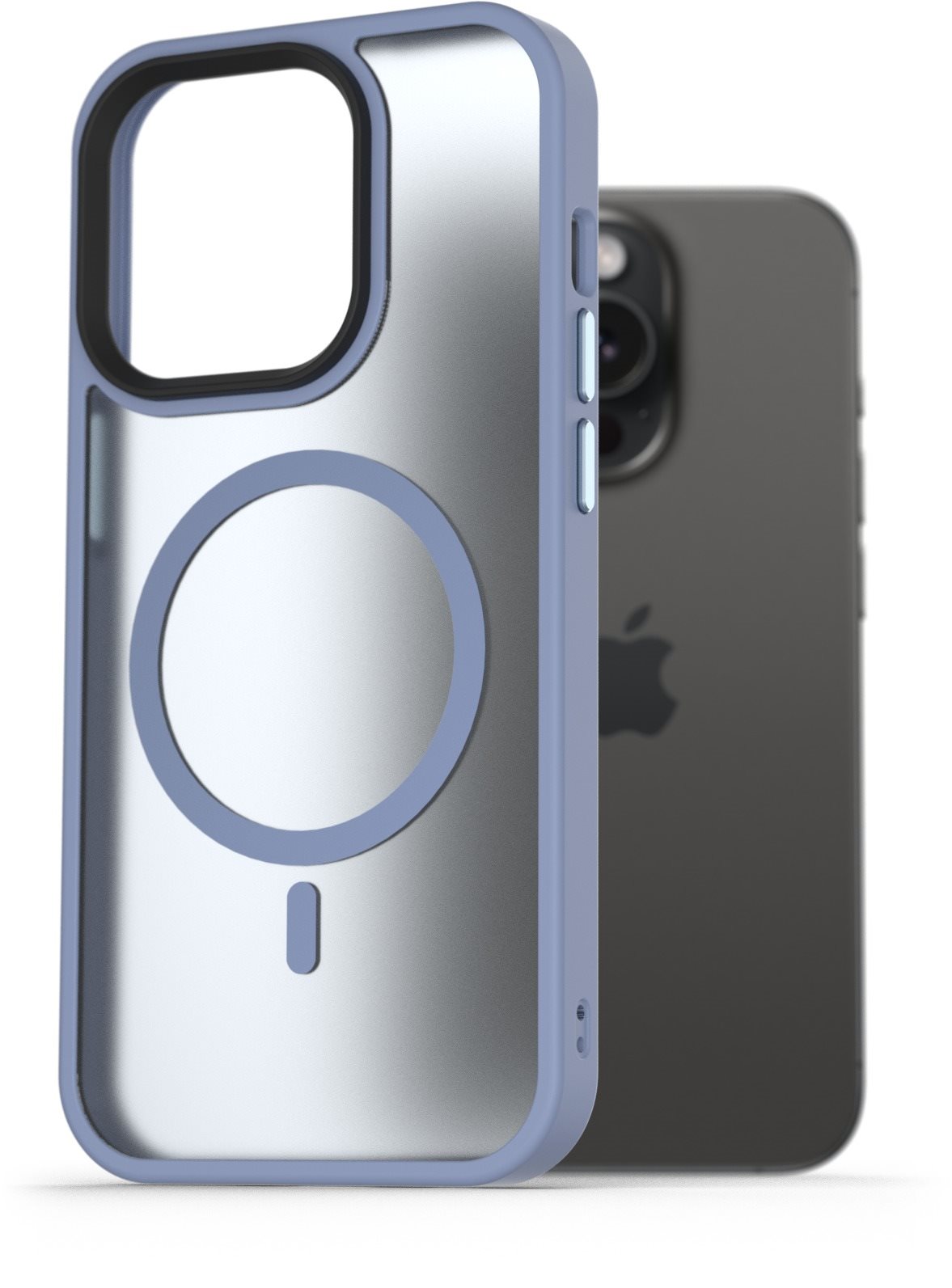 AlzaGuard Matte Case Compatible with MagSafe pre iPhone 15 Pro svetlomodrý