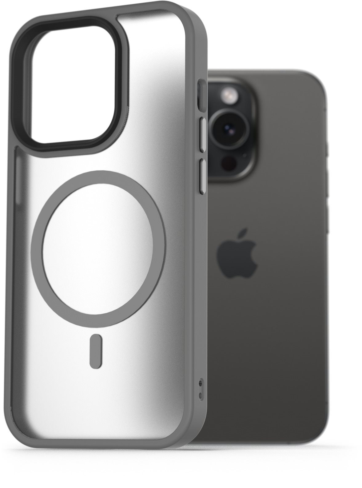 AlzaGuard Matte Case Compatible with Magsafe pre iPhone 15 Pro sivý
