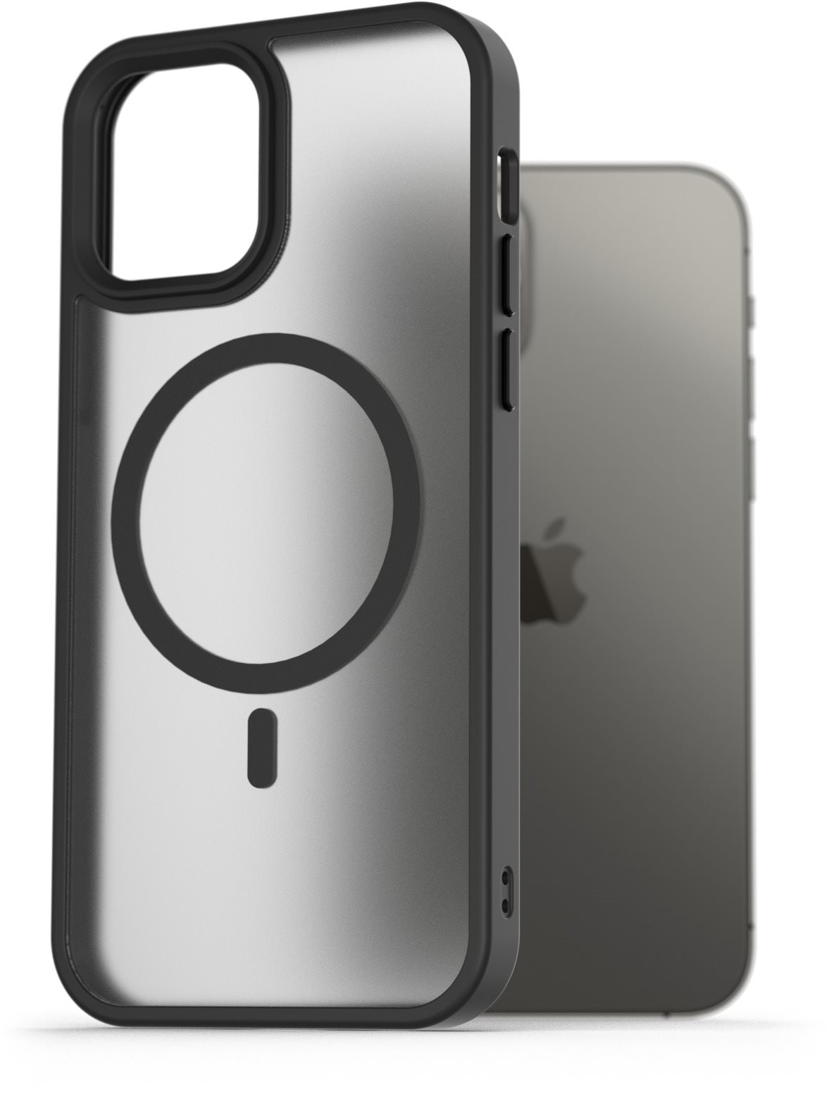 AlzaGuard Matte Case Compatible with MagSafe pre iPhone 12/12 Pro čierny