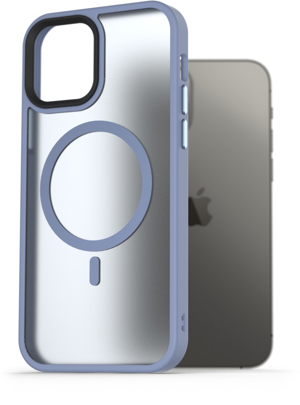 AlzaGuard Matte Case Compatible with MagSafe pre iPhone 12/12 Pro svetlomodrý