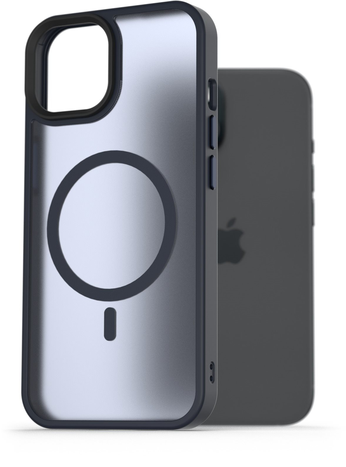 AlzaGuard Matte Case Compatible with MagSafe pre iPhone 15 tmavomodrý