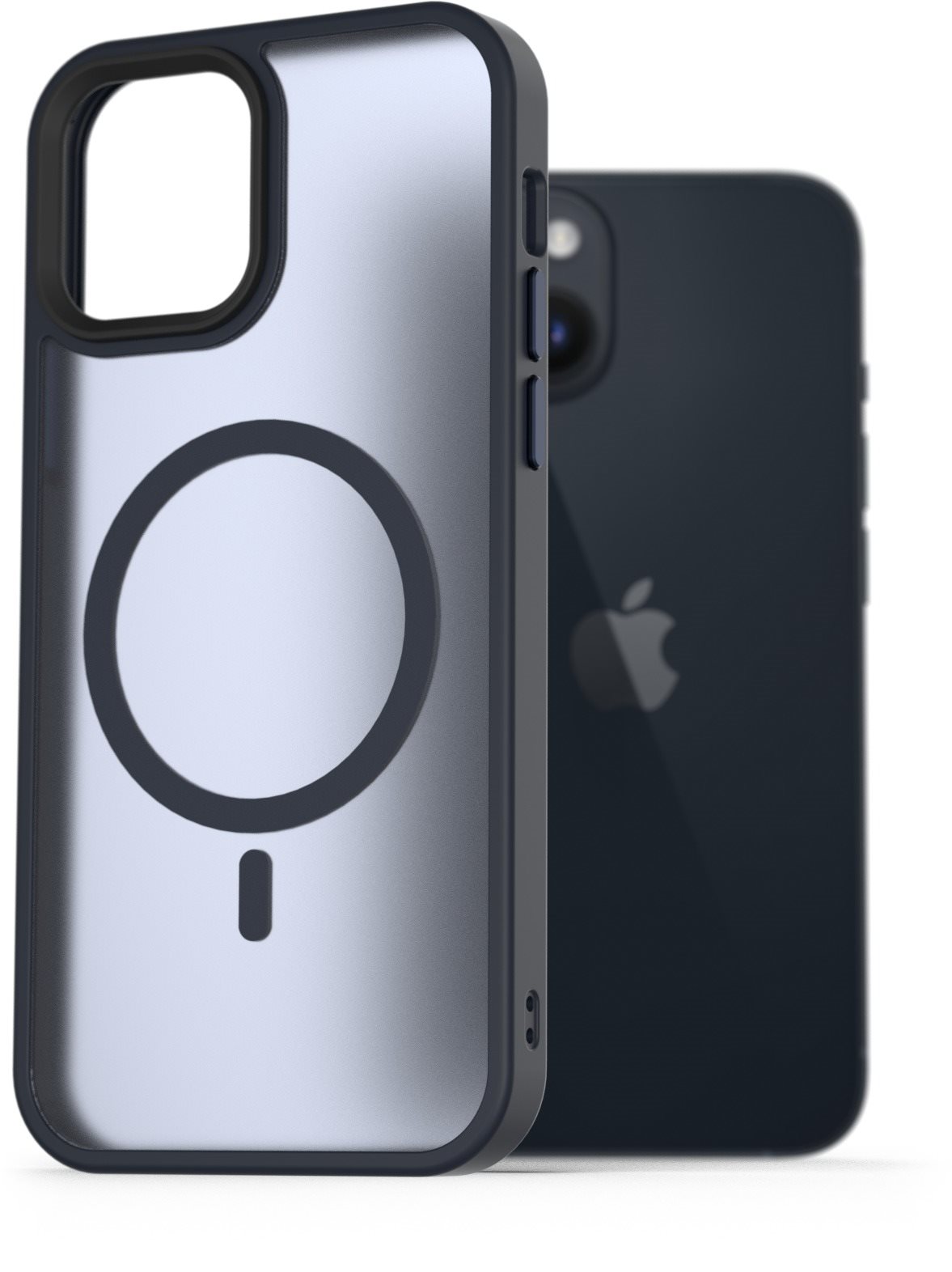 AlzaGuard Matte Case Compatible with MagSafe pre iPhone 14 tmavomodrý