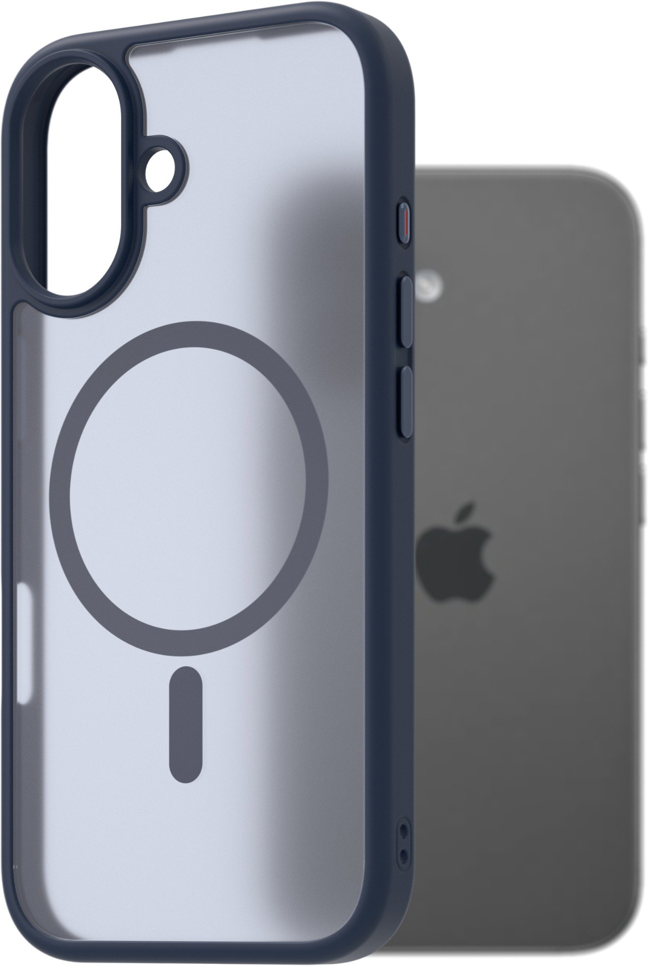 AlzaGuard Matte Case Compatible with MagSafe pre iPhone 17 tmavomodrý