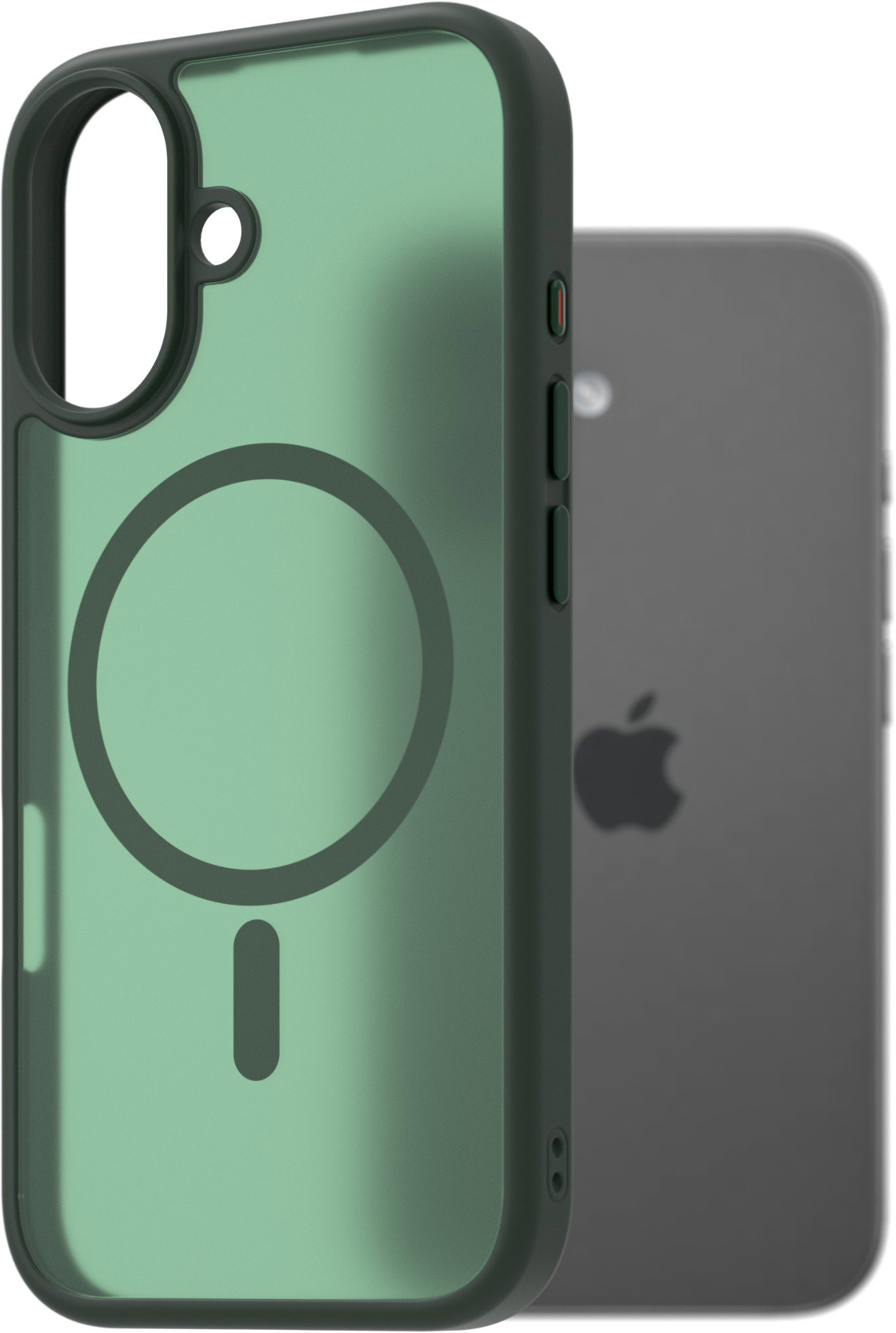 AlzaGuard Matte Case Compatible with Magsafe pre iPhone 17 tmavo zelený