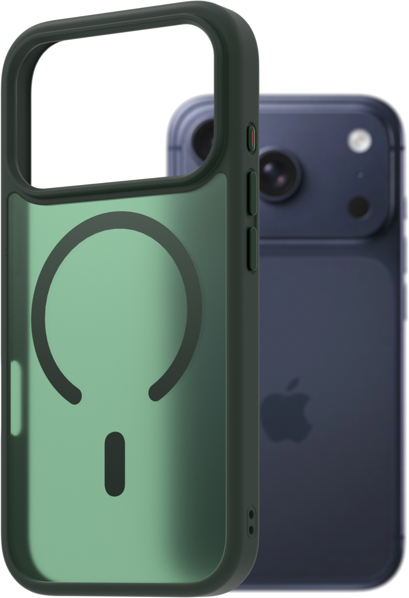 AlzaGuard Matte Case Compatible with Magsafe pre iPhone 17 Pro tmavo zelený