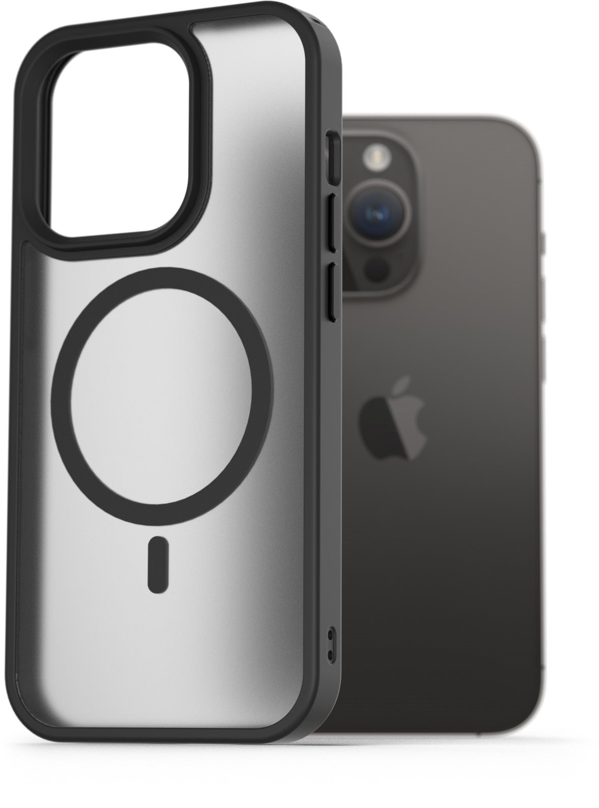 AlzaGuard Matte Case Compatible with MagSafe pre iPhone 14 Pro čierny