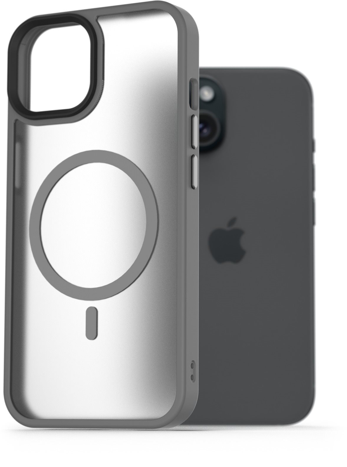 AlzaGuard Matte Case Compatible with Magsafe pre iPhone 15 sivý