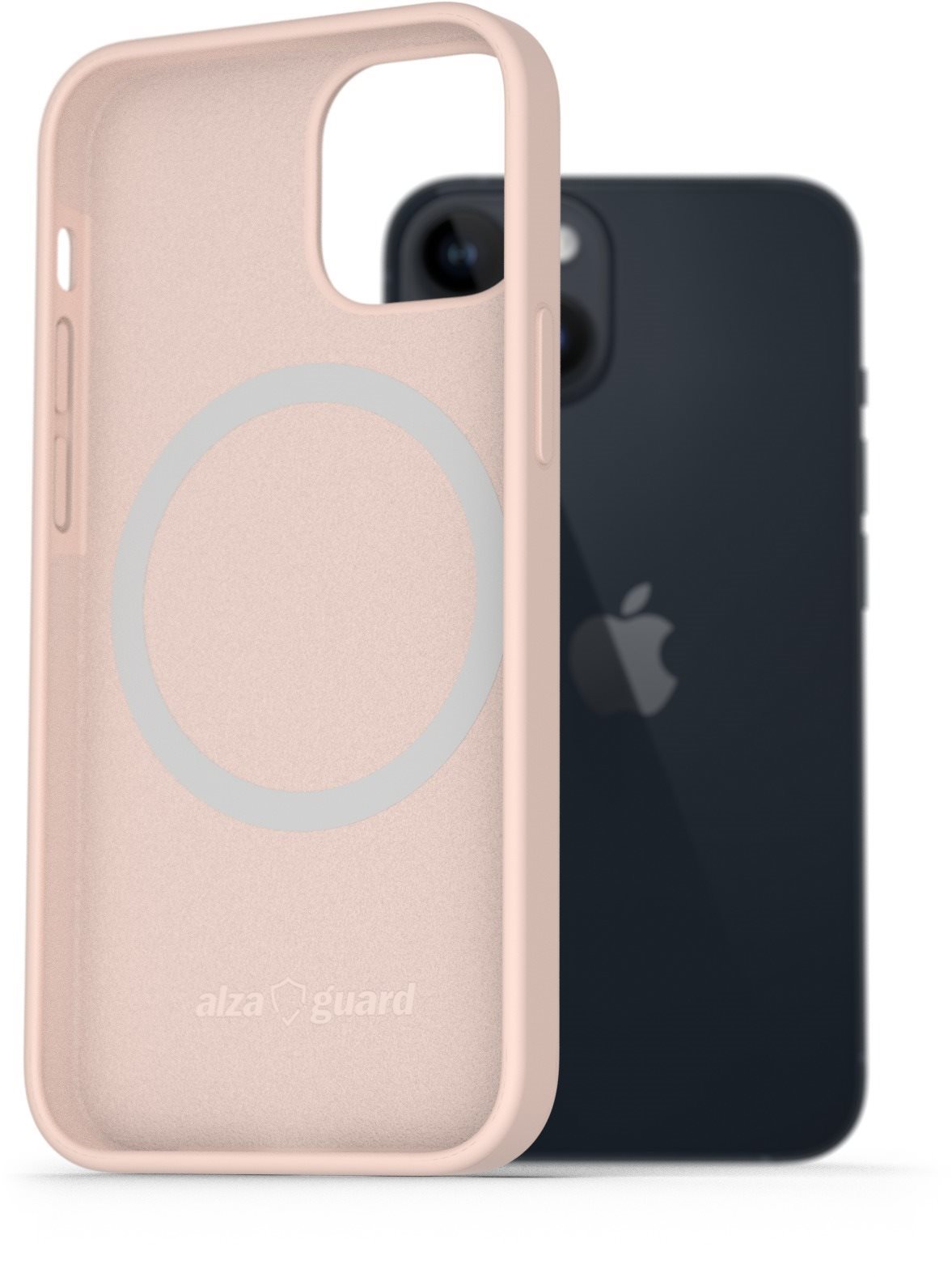 AlzaGuard Silicone Case Compatible with Magsafe iPhone 14 ružový