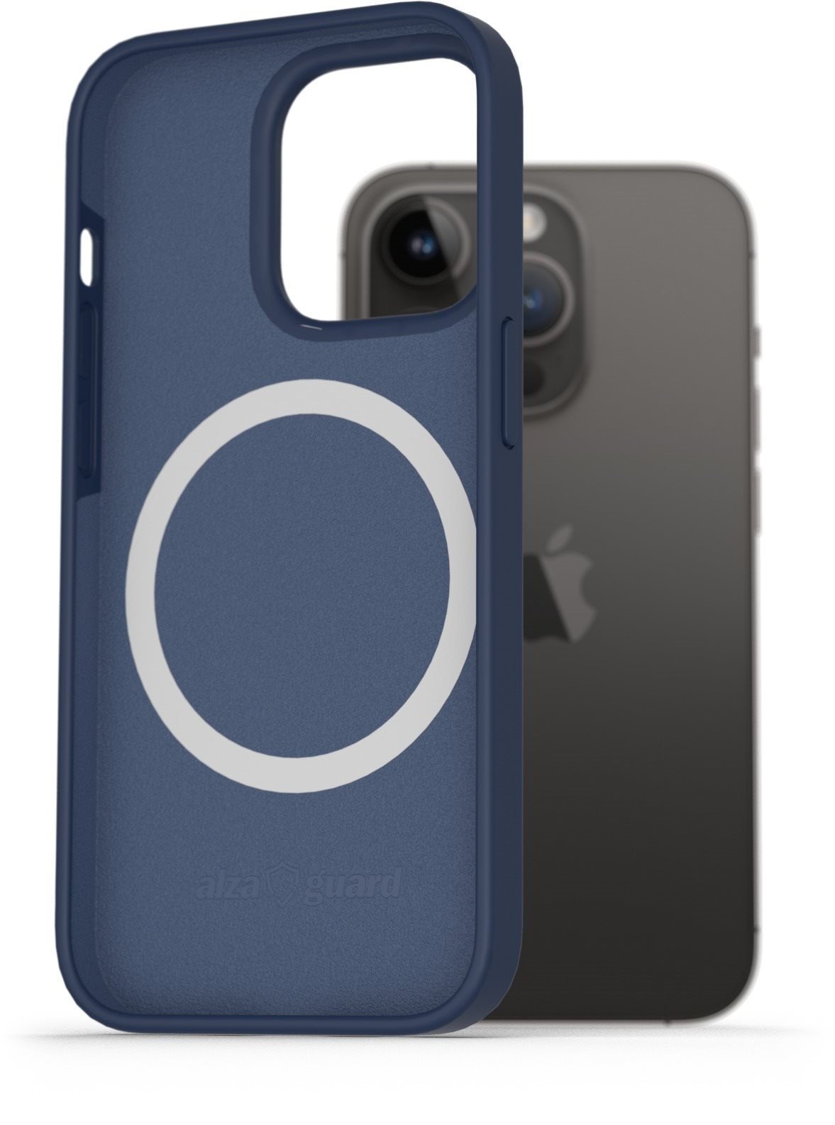 AlzaGuard Silicone Case Compatible with Magsafe na iPhone 14 Pro modrý