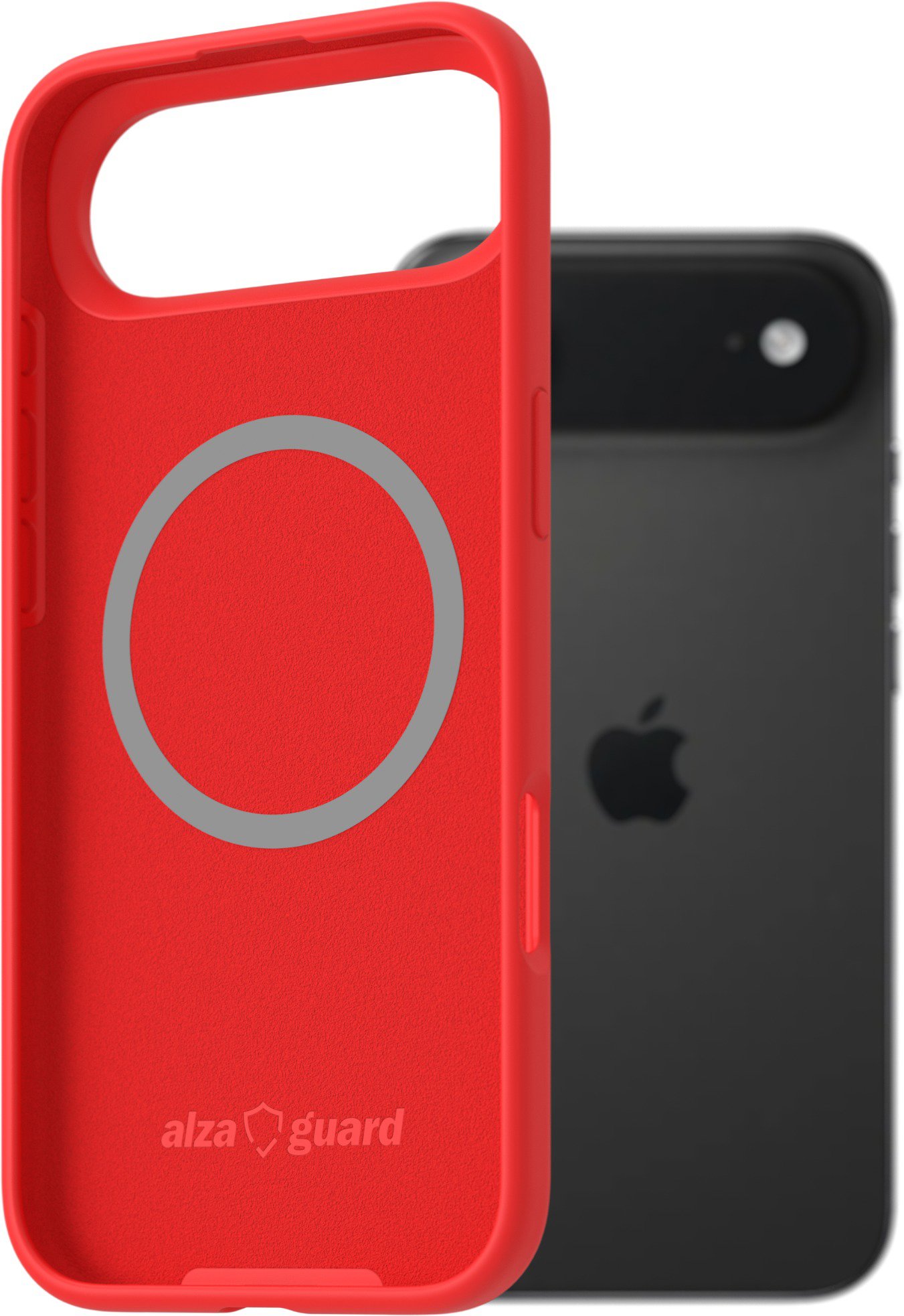 AlzaGuard Silicone Case Compatible with Magsafe na iPhone Air červený