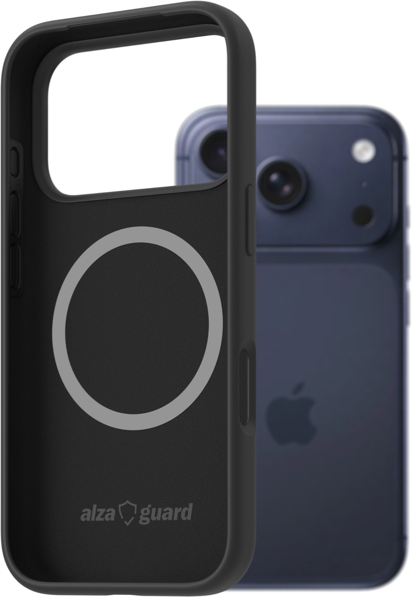 AlzaGuard Silicone Case Compatible with Magsafe na iPhone 17 Pro čierny