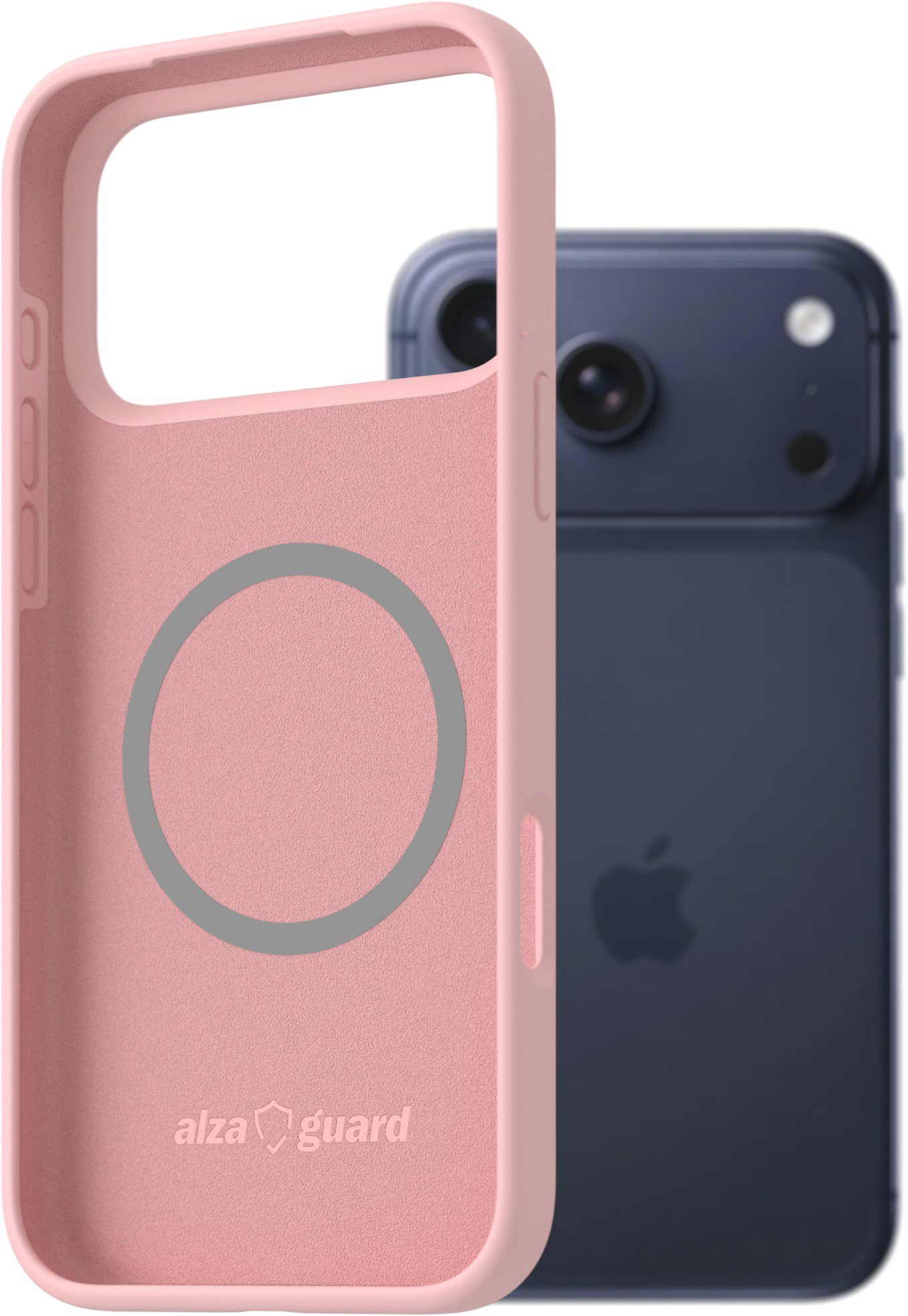 AlzaGuard Silicone Case Compatible with Magsafe na iPhone 17 Pro Max ružový