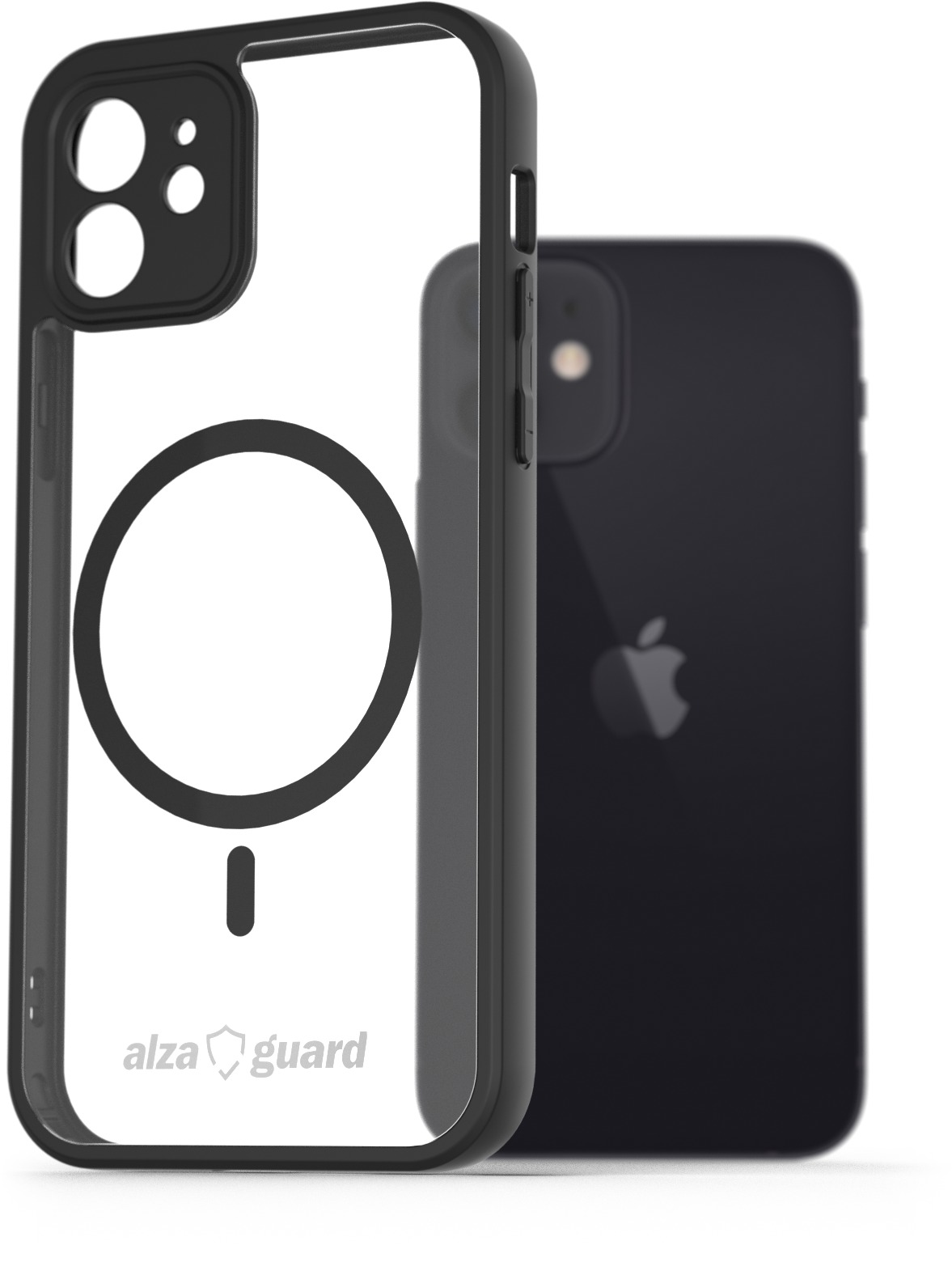 AlzaGuard Clear TPU Case Compatible with Magsafe na iPhone 12/12 Pro čierny