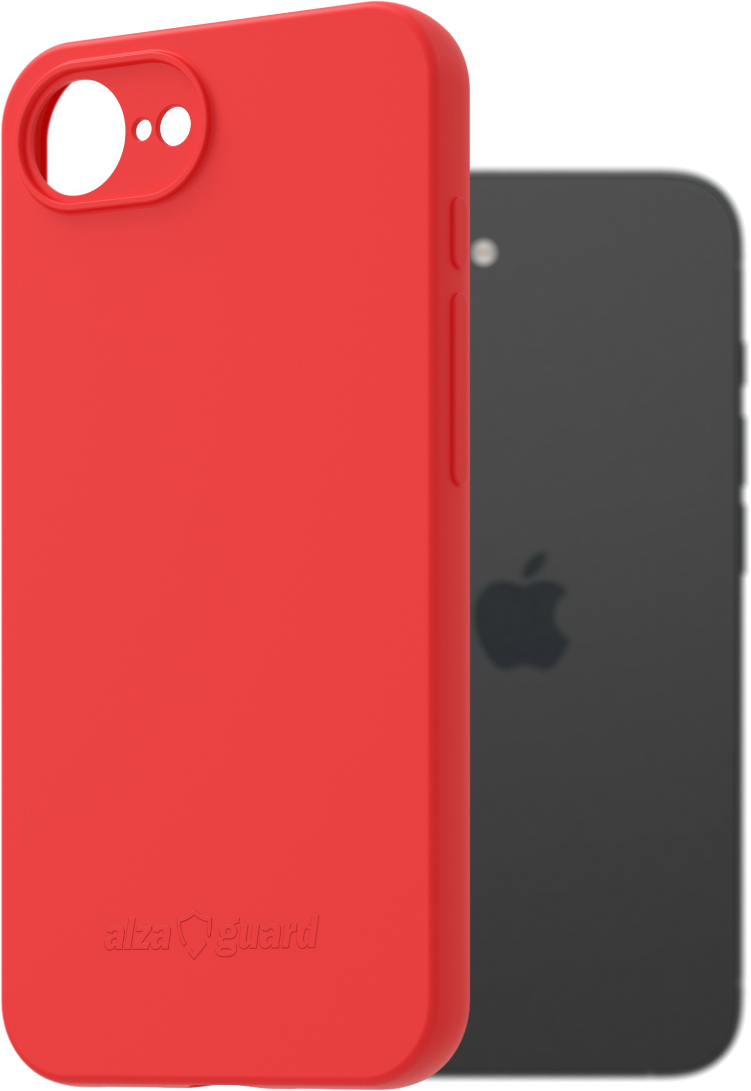 AlzaGuard Matte TPU Case pre iPhone 16e / 17e červený