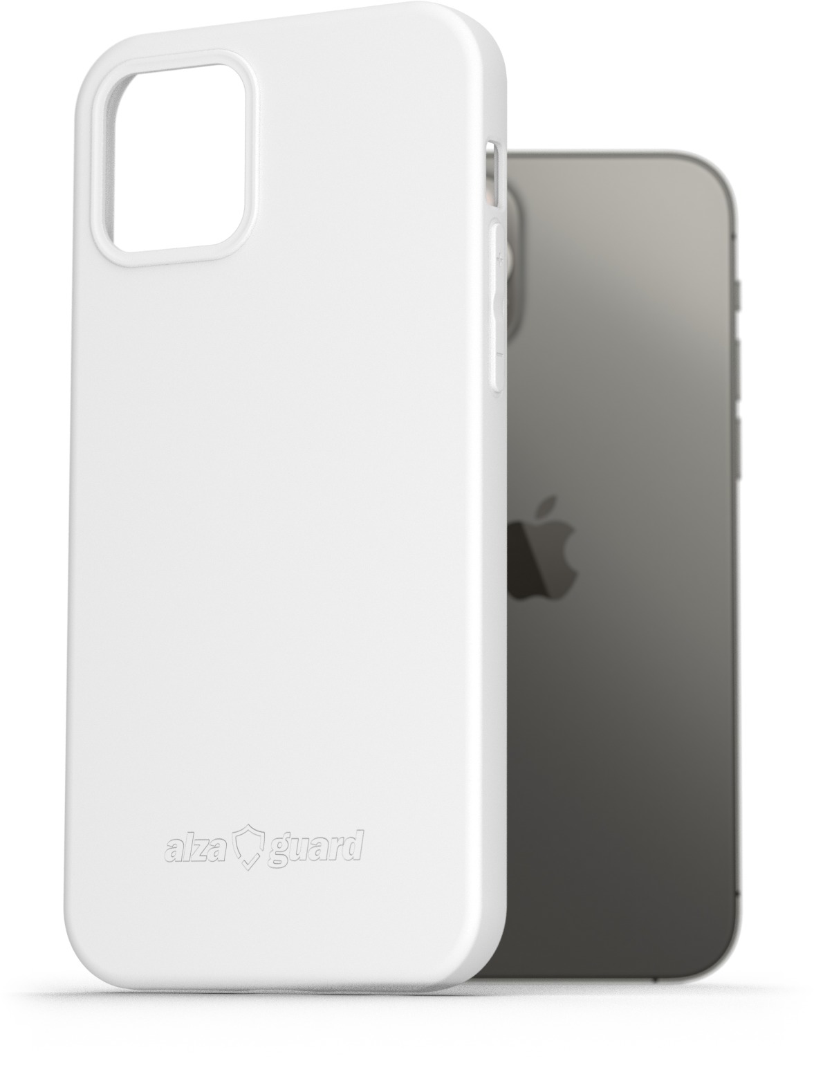 AlzaGuard Matte TPU Case na iPhone 12/ 12 Pro biely