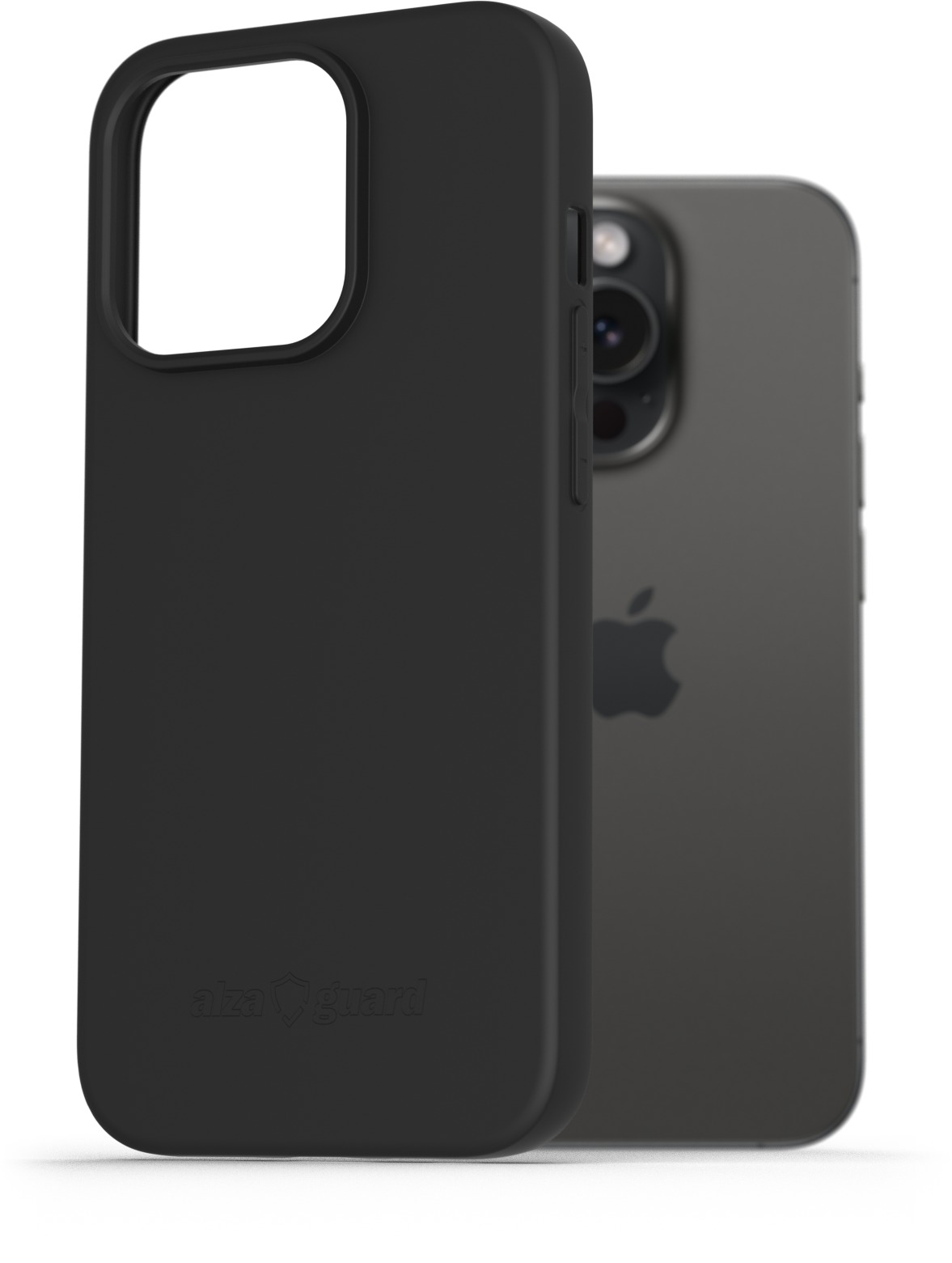 AlzaGuard Matte TPU Case pre iPhone 15 Pro čierny