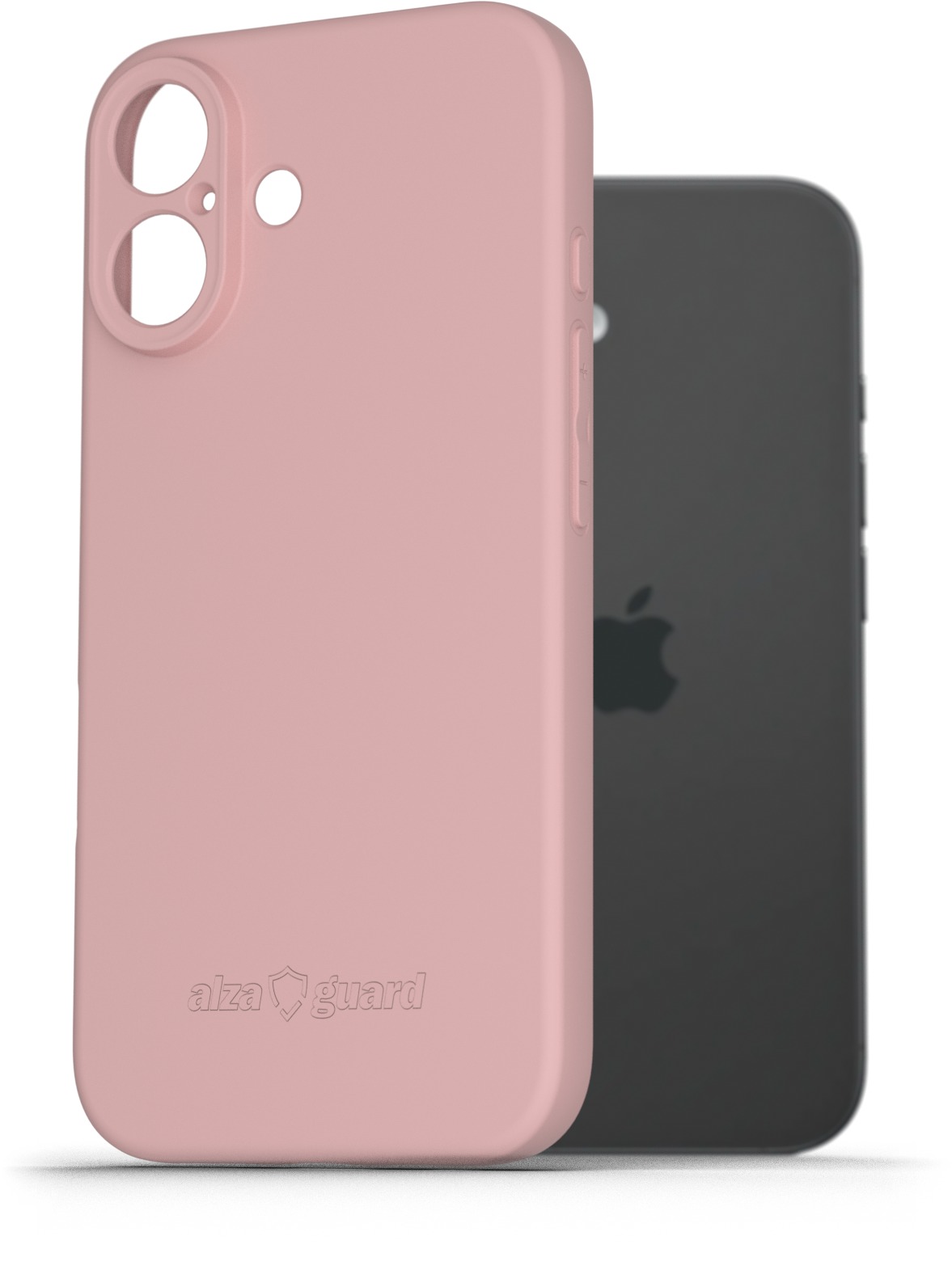 AlzaGuard Matte TPU Case na iPhone 16 ružový