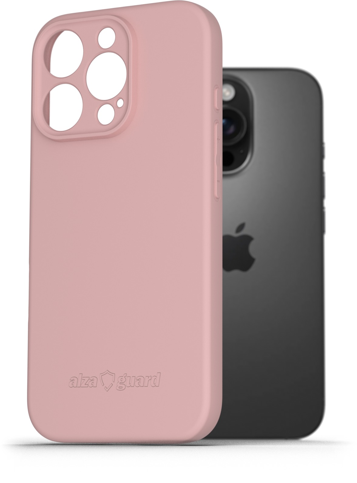 AlzaGuard Matte TPU Case na iPhone 16 Pro ružový