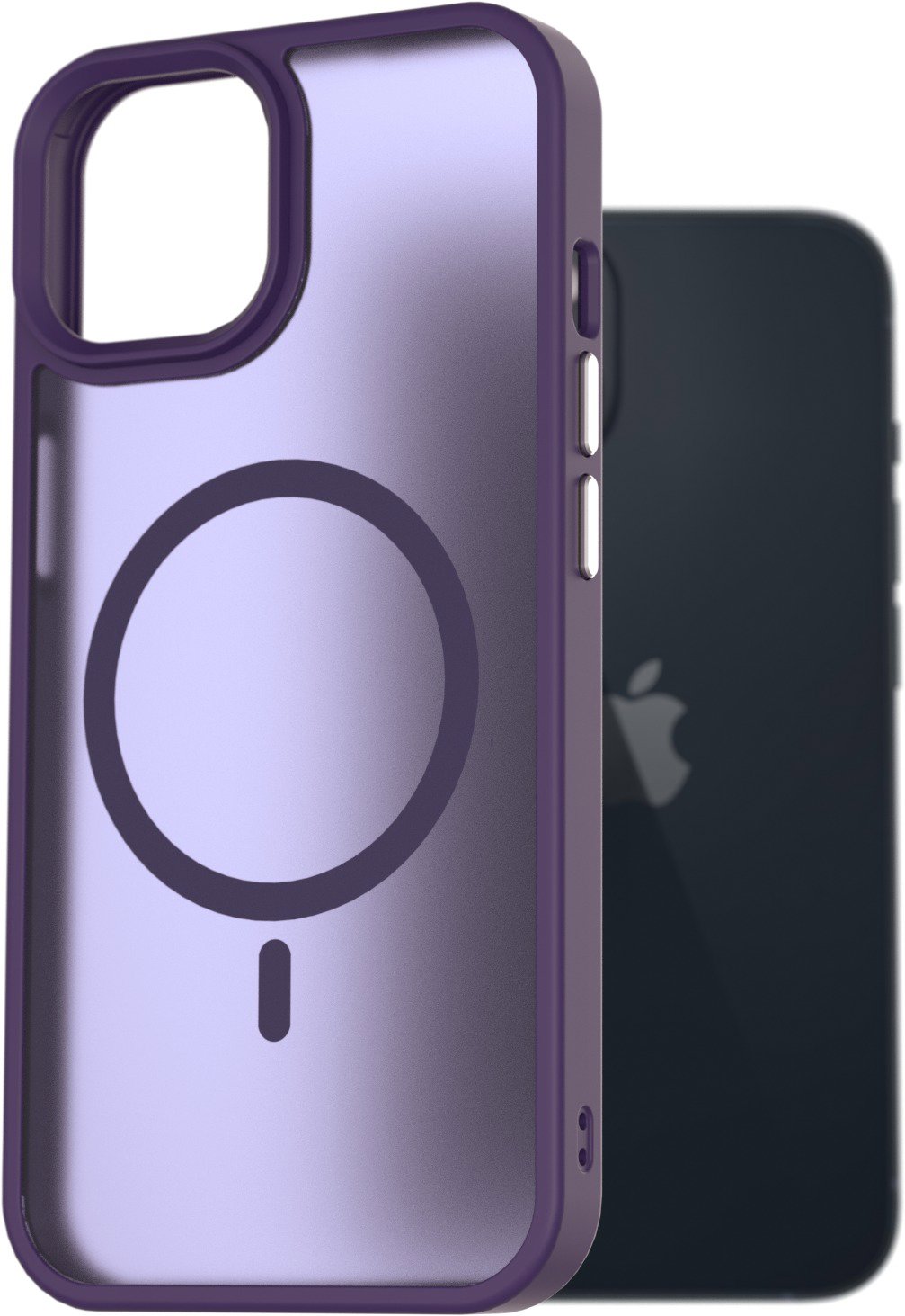 AlzaGuard Matte Case Compatible with Magsafe na iPhone 13 tmavofialový