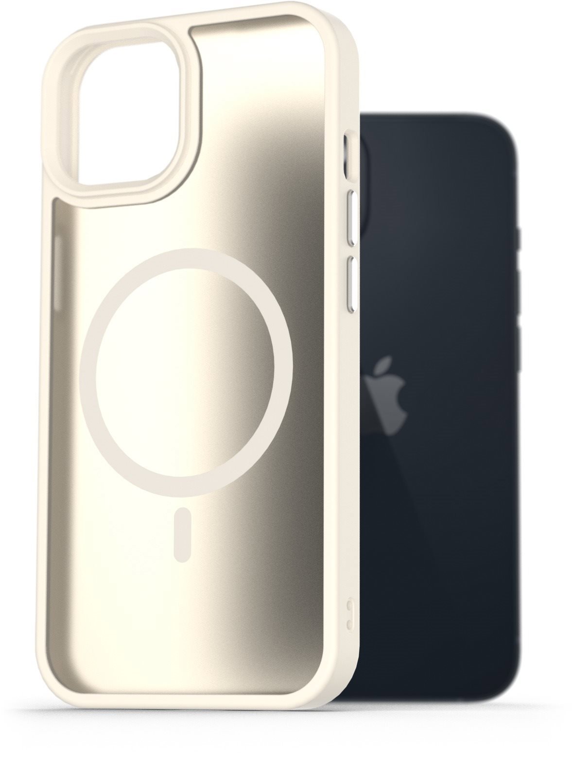 AlzaGuard Matte Case Compatible with Magsafe na iPhone 13 biely
