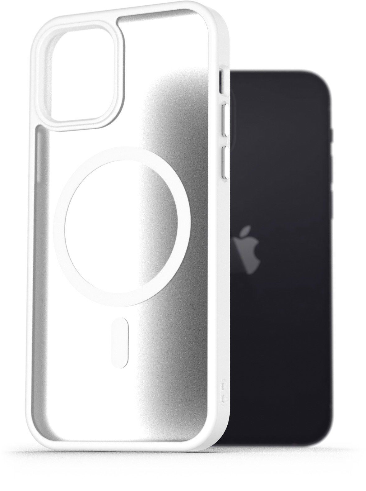 AlzaGuard Matte Case Compatible with Magsafe na iPhone 12/12 Pro biely
