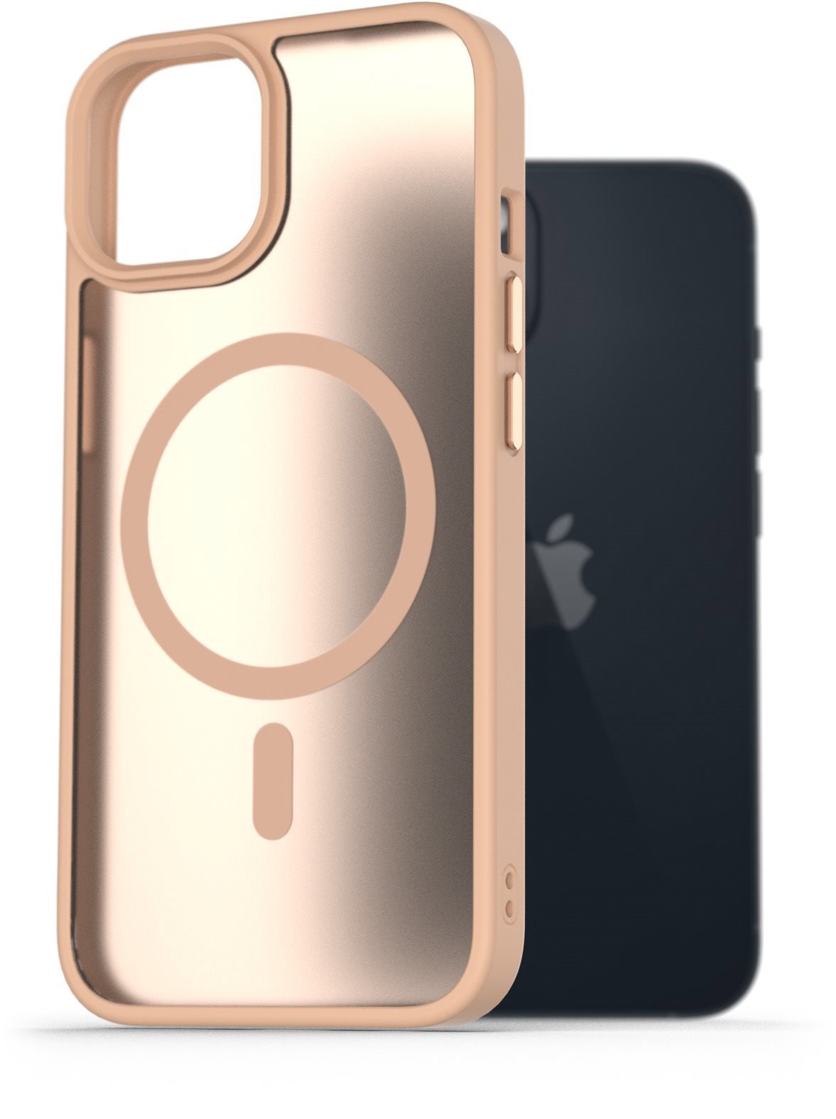 AlzaGuard Matte Case Compatible with Magsafe na iPhone 14 pieskovo žltý