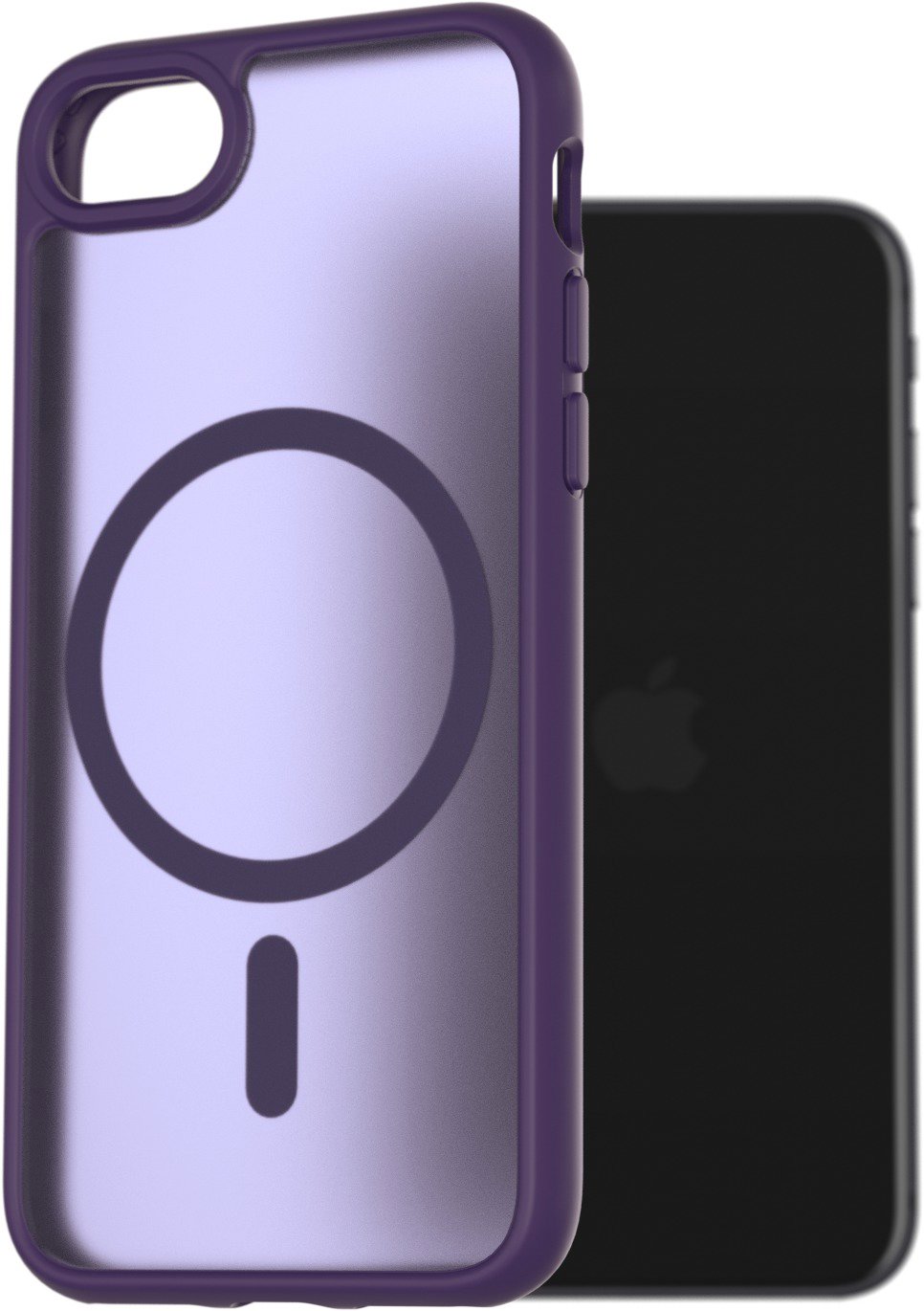 AlzaGuard Matte Case Compatible with Magsafe na iPhone 7/8/SE 2020/SE 2022 tmavofialový