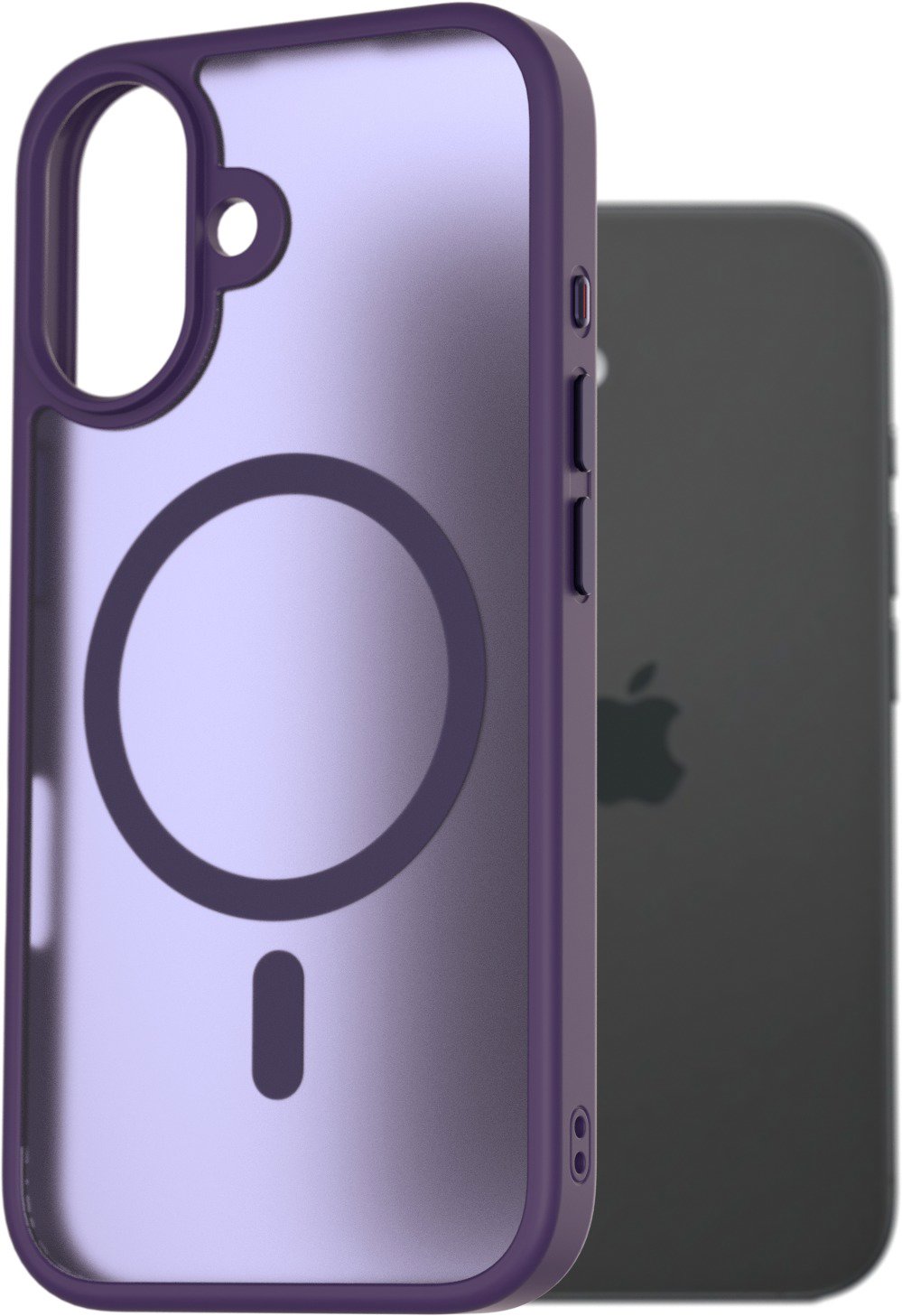 AlzaGuard Matte Case Compatible with Magsafe na iPhone 16 tmavofialový