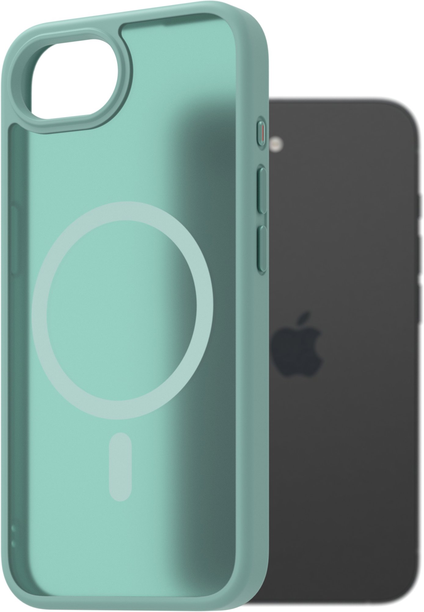 AlzaGuard Matte Case Compatible with Magsafe pre iPhone 16e / 17e modrozelený