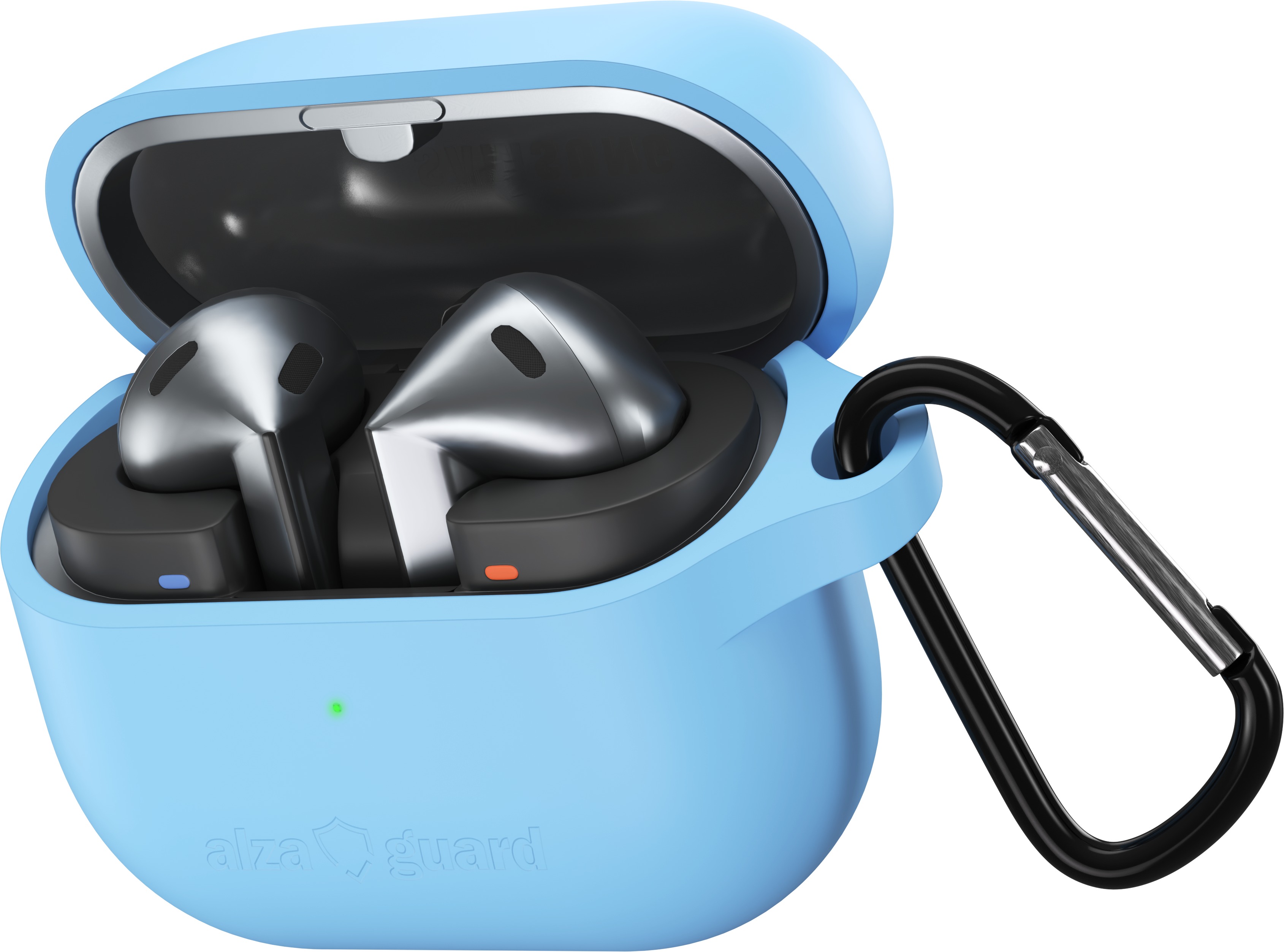 AlzaGuard Premium Silicone Case pre Samsung Galaxy Buds 3/Pro svetlo modré