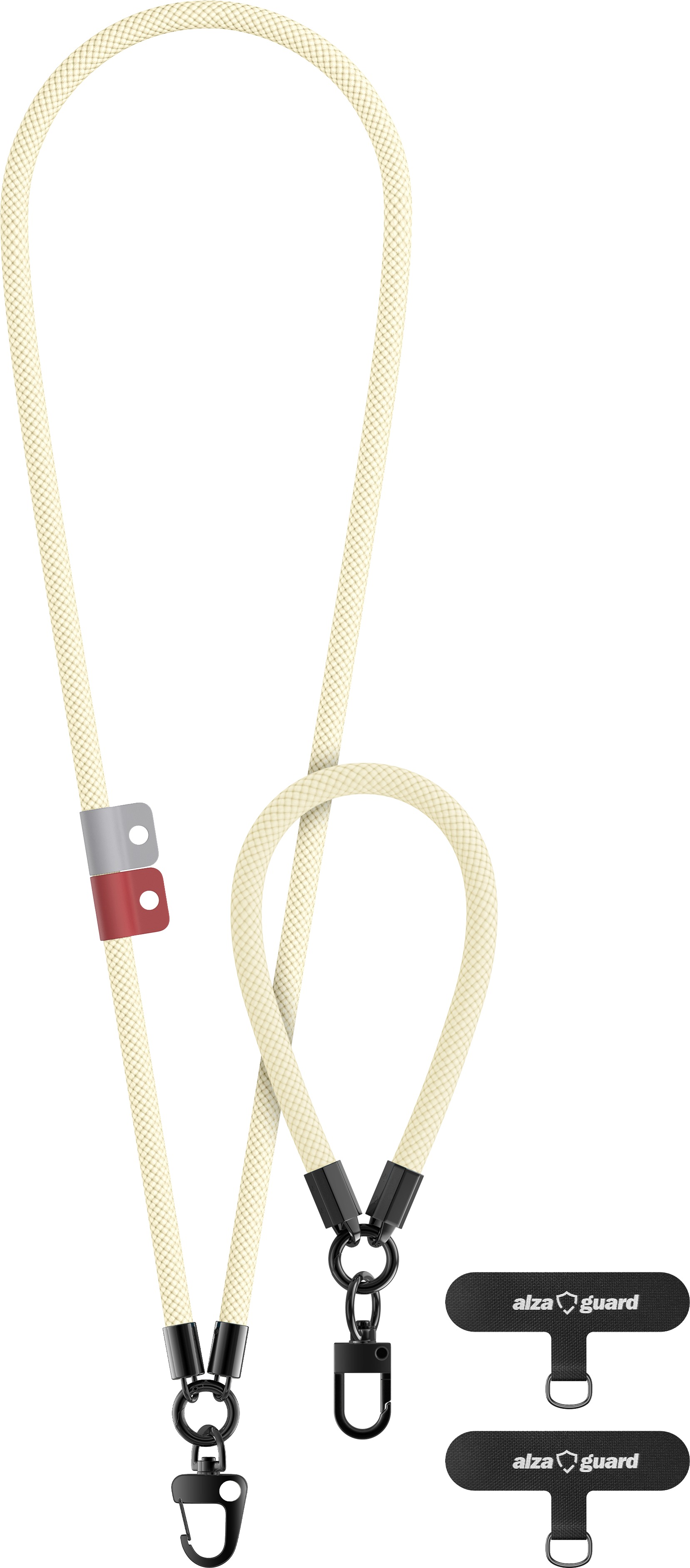 AlzaGuard Lanyard súprava – béžová