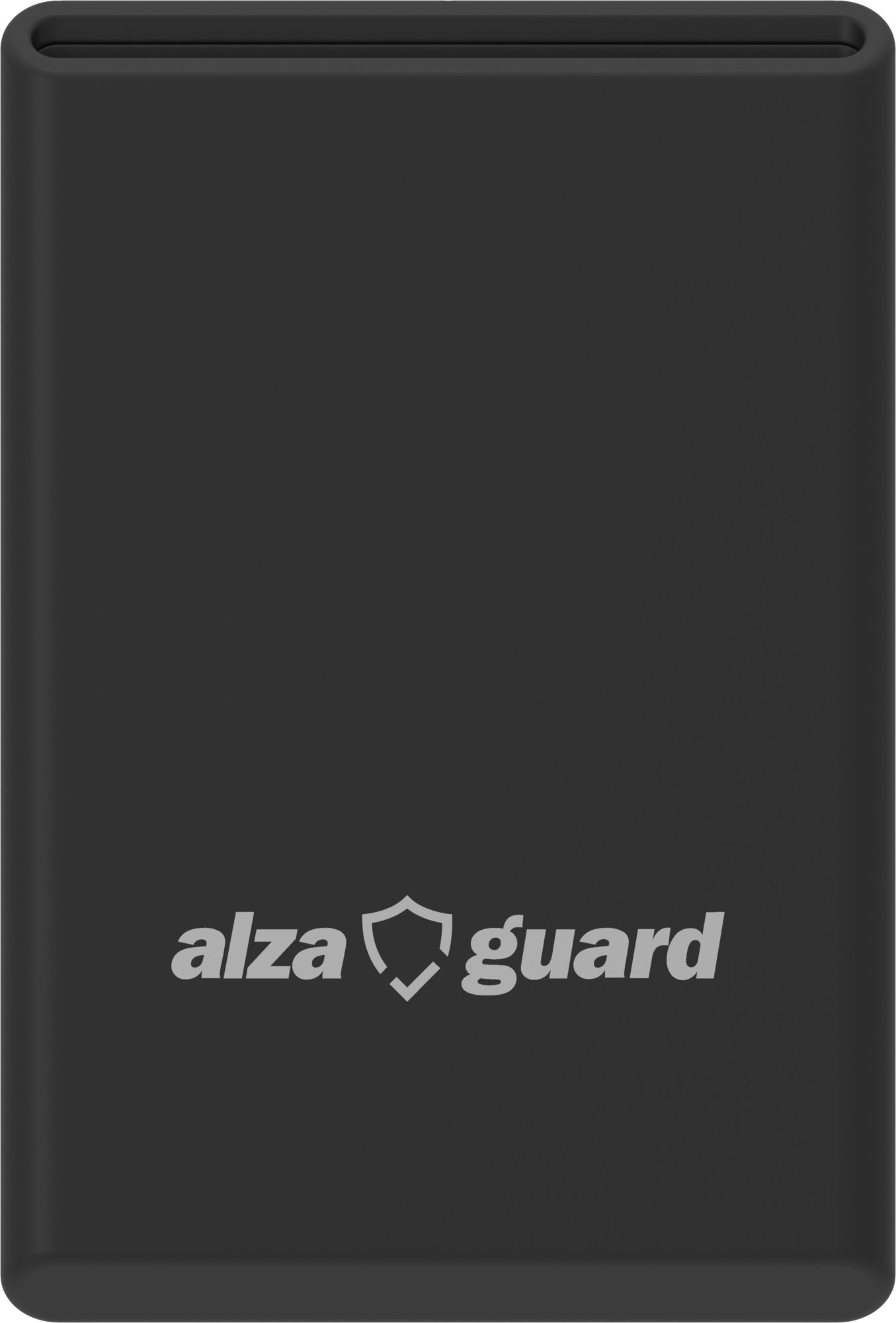 AlzaGuard Premium Silicone Wallet Compatible with Magsafe – čierna