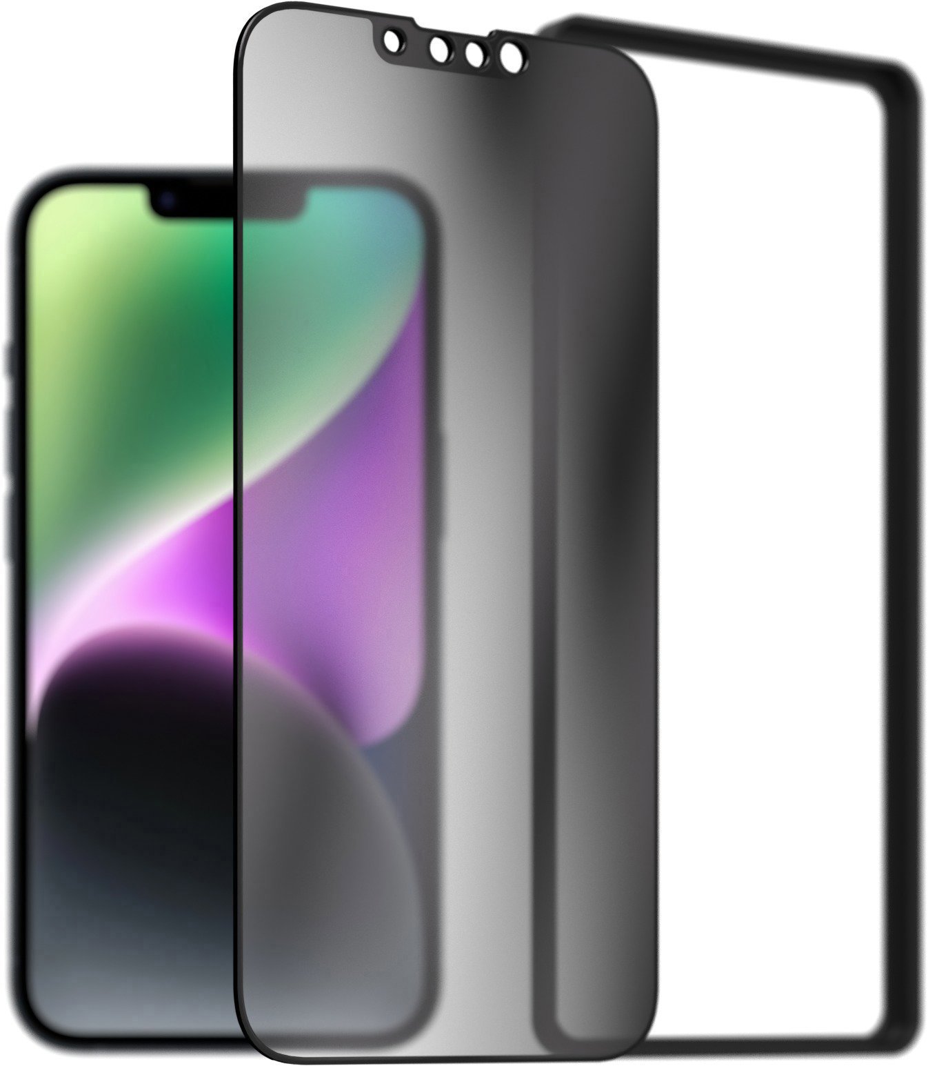 AlzaGuard 2.5D FullCover Privacy Glass Protector pre iPhone 13 / 13 Pro / 14 / 16e / 17e s rámčekom